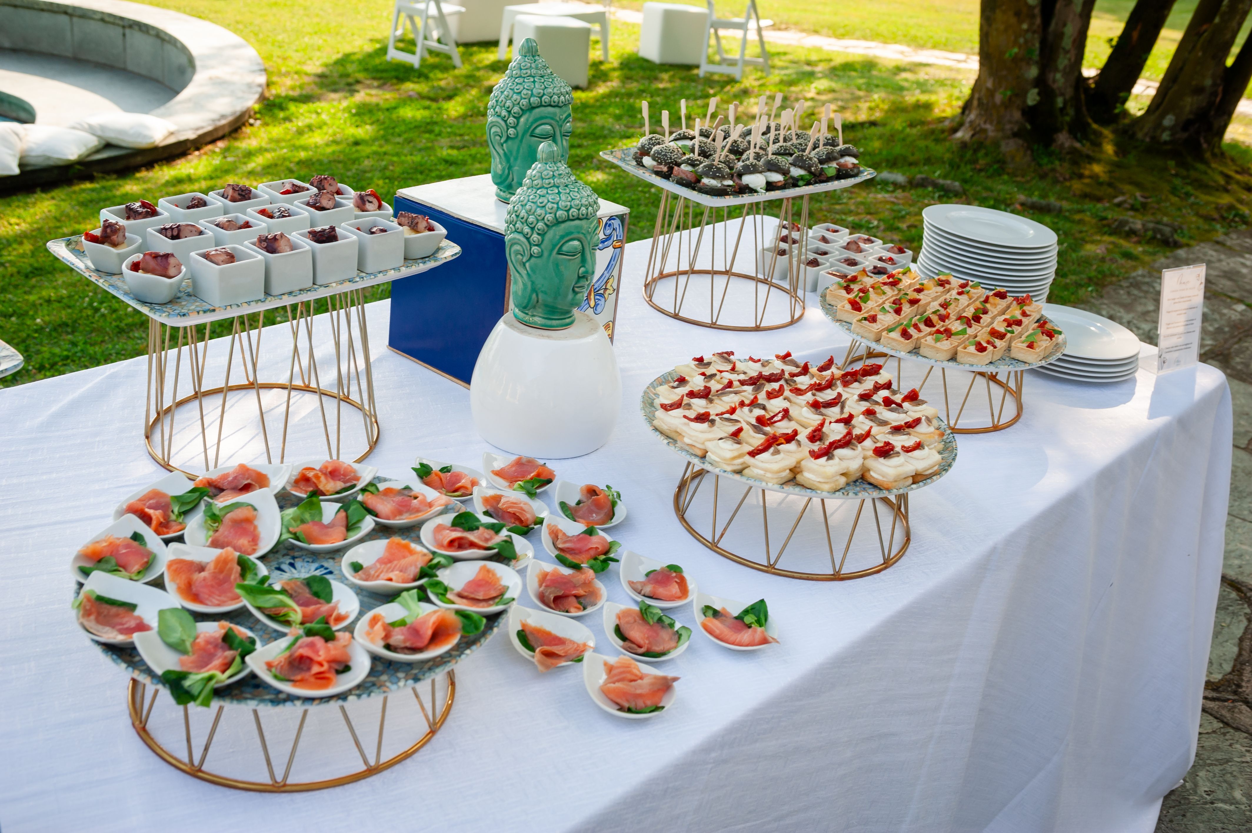 wedding catering setup