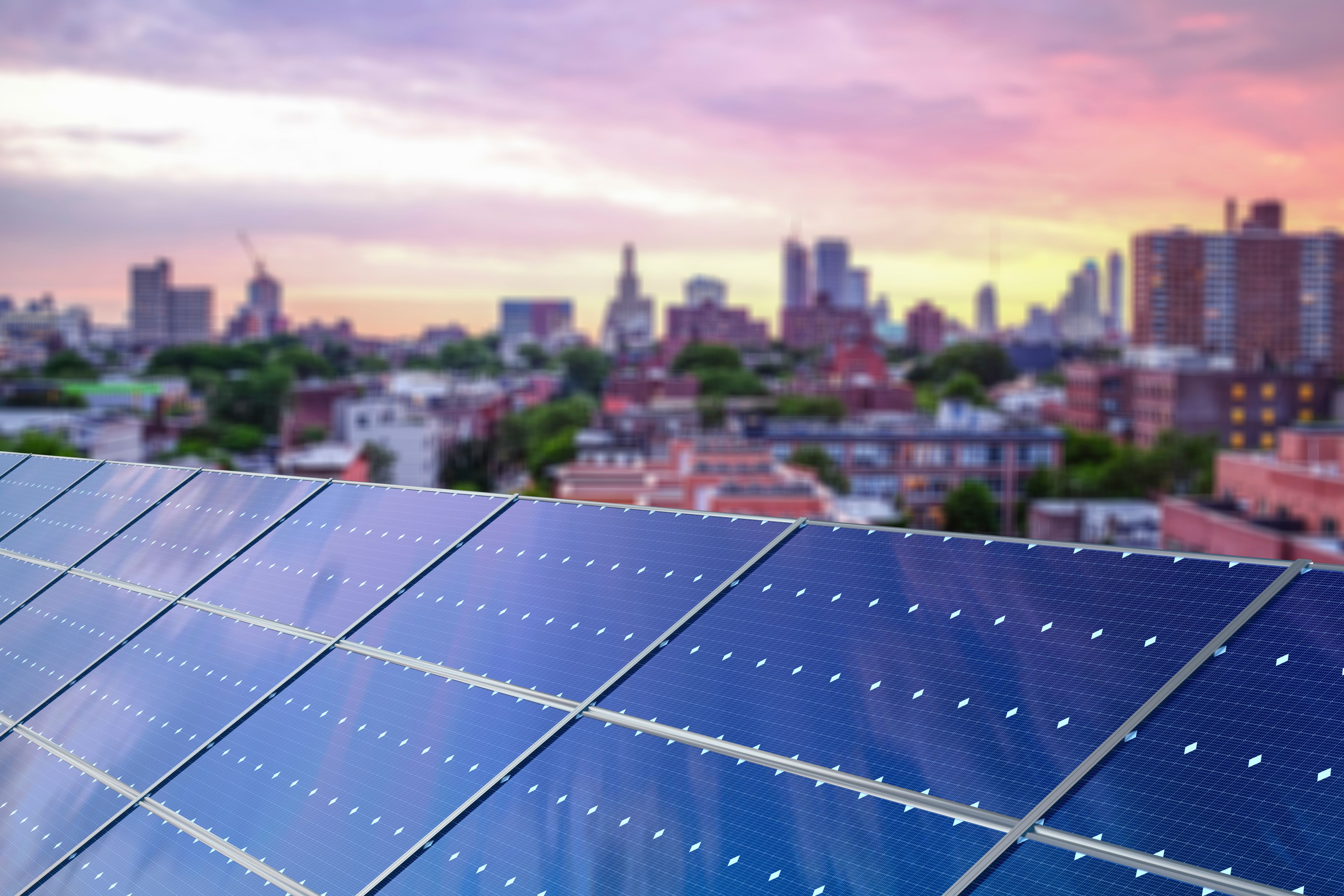 solar panels city