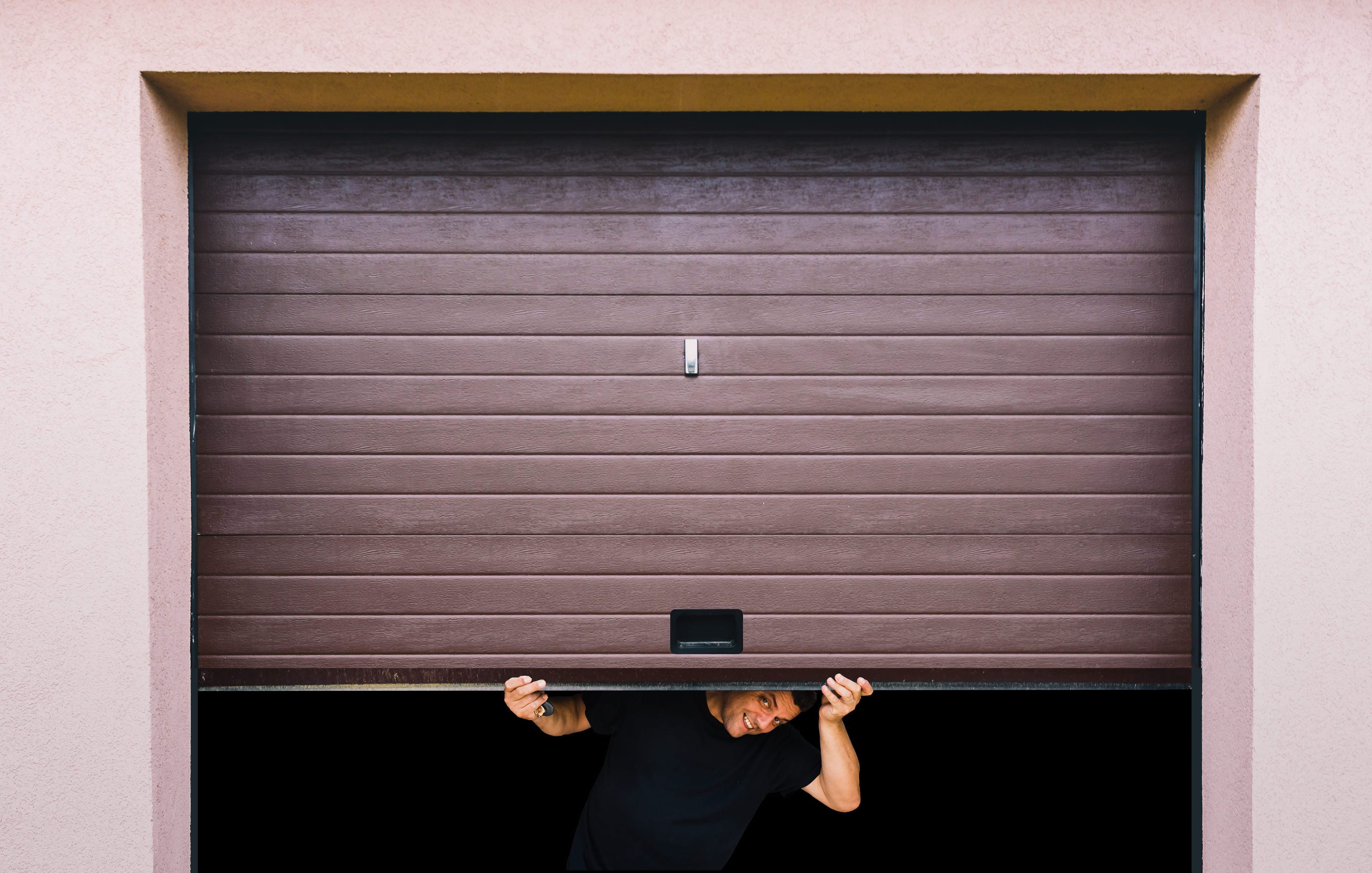 dark garage door
