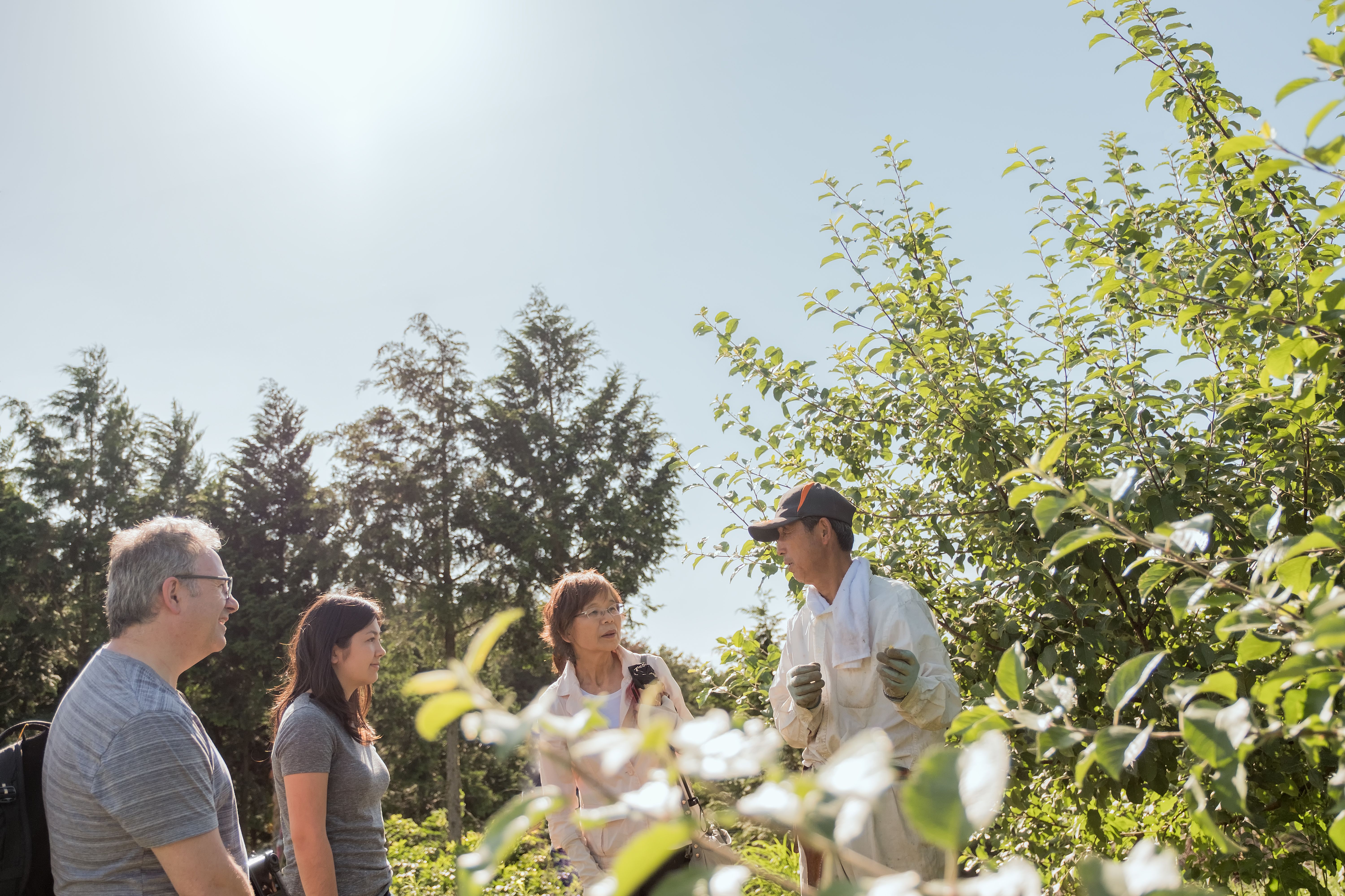 farmer with tourists