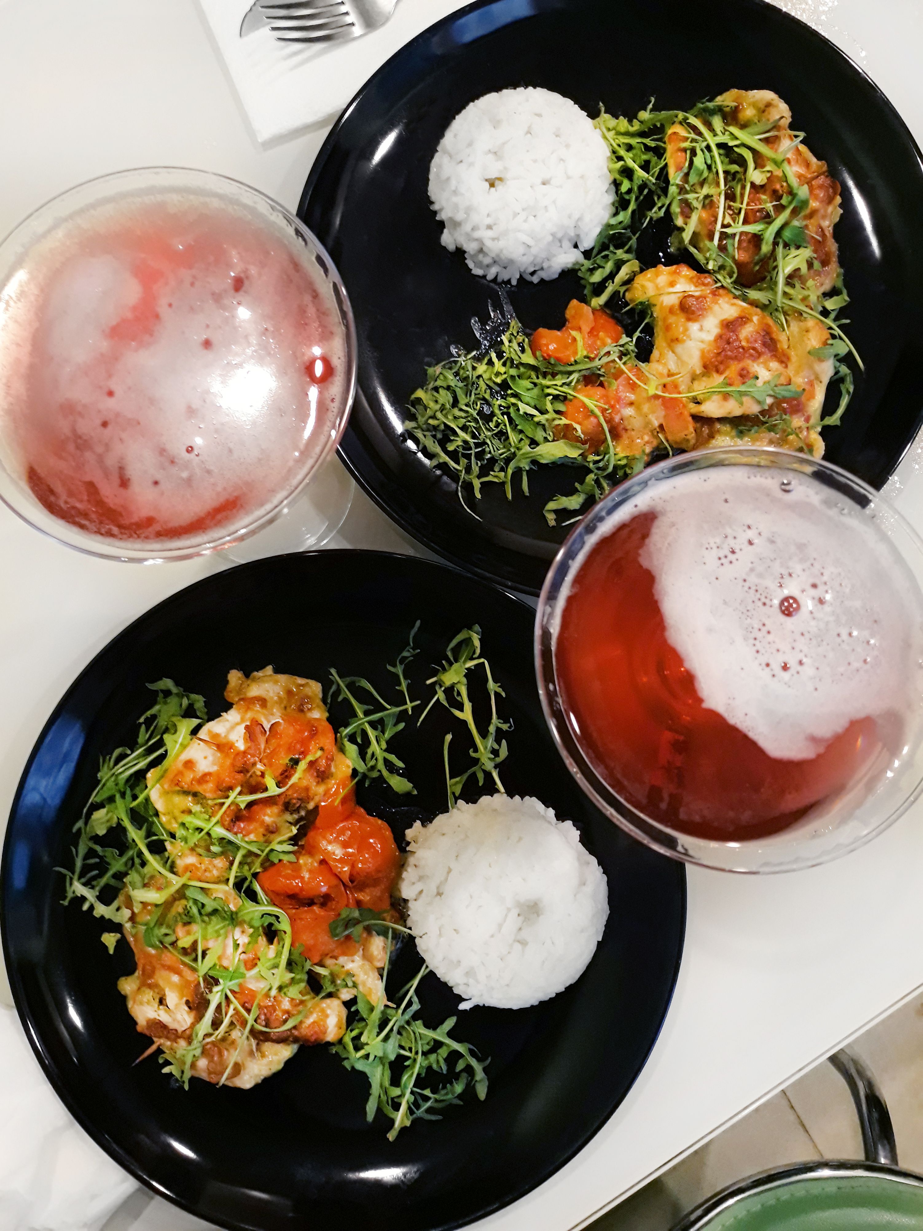 Dinner on a table Dinner on a table