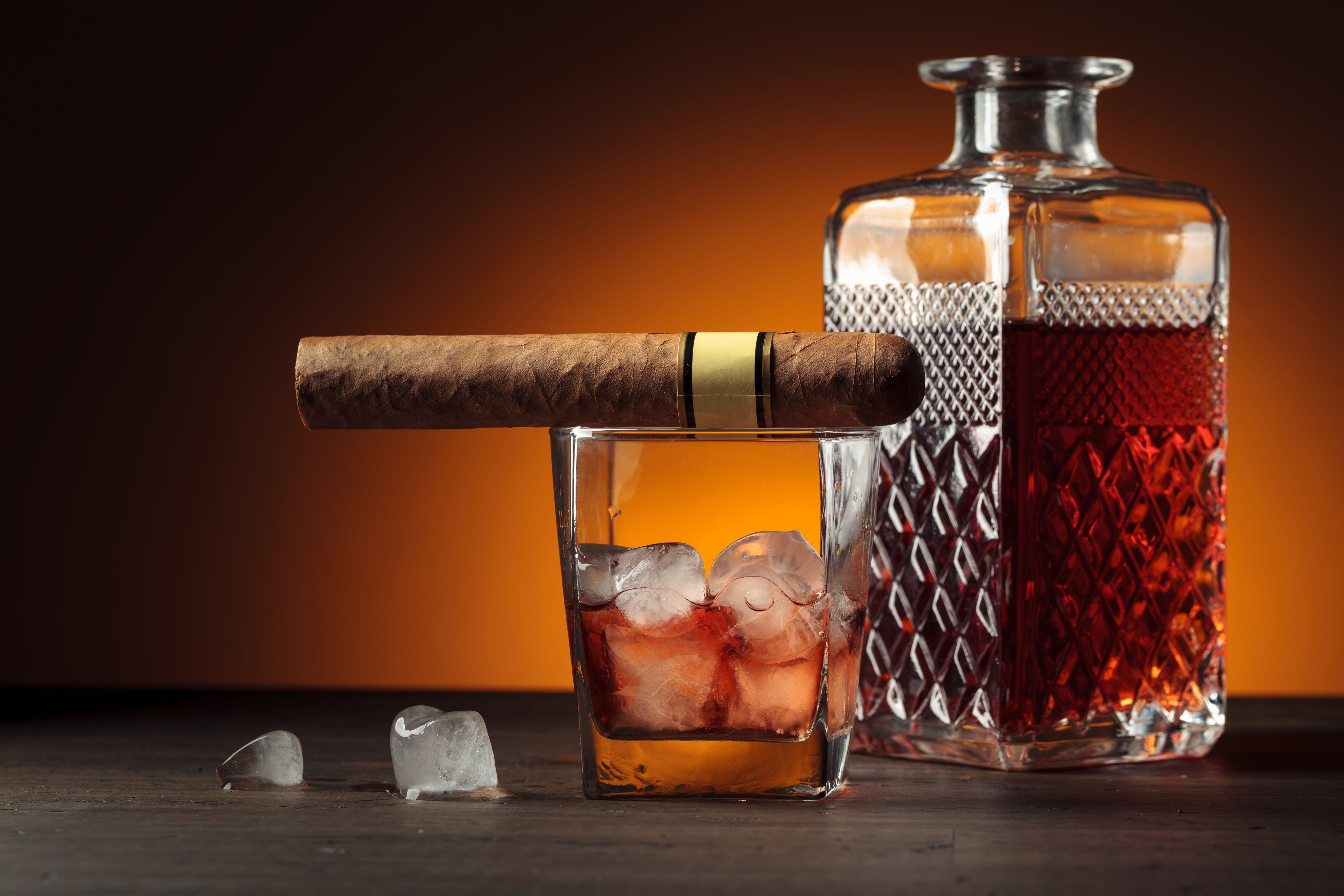 cigar and whiskey