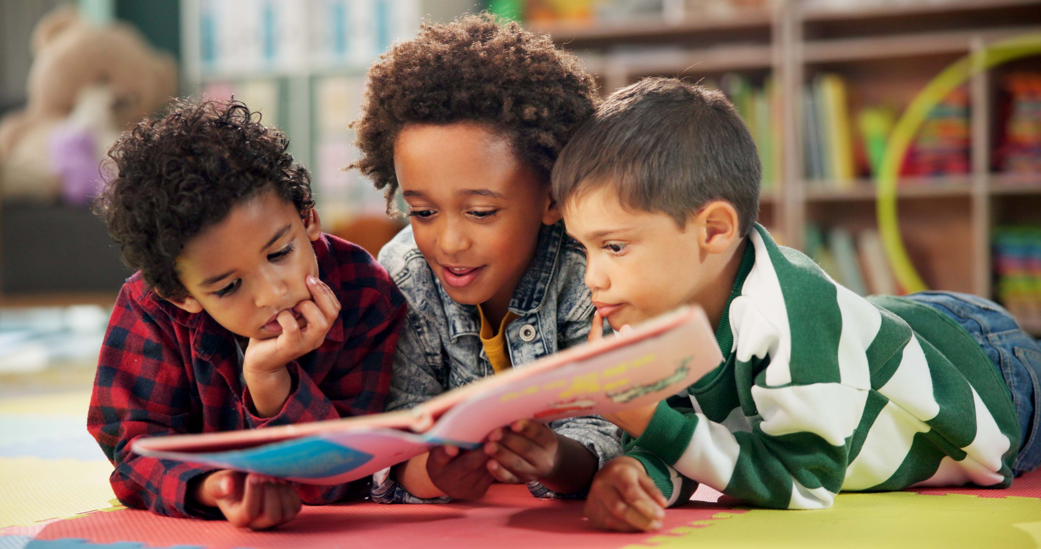 students reading