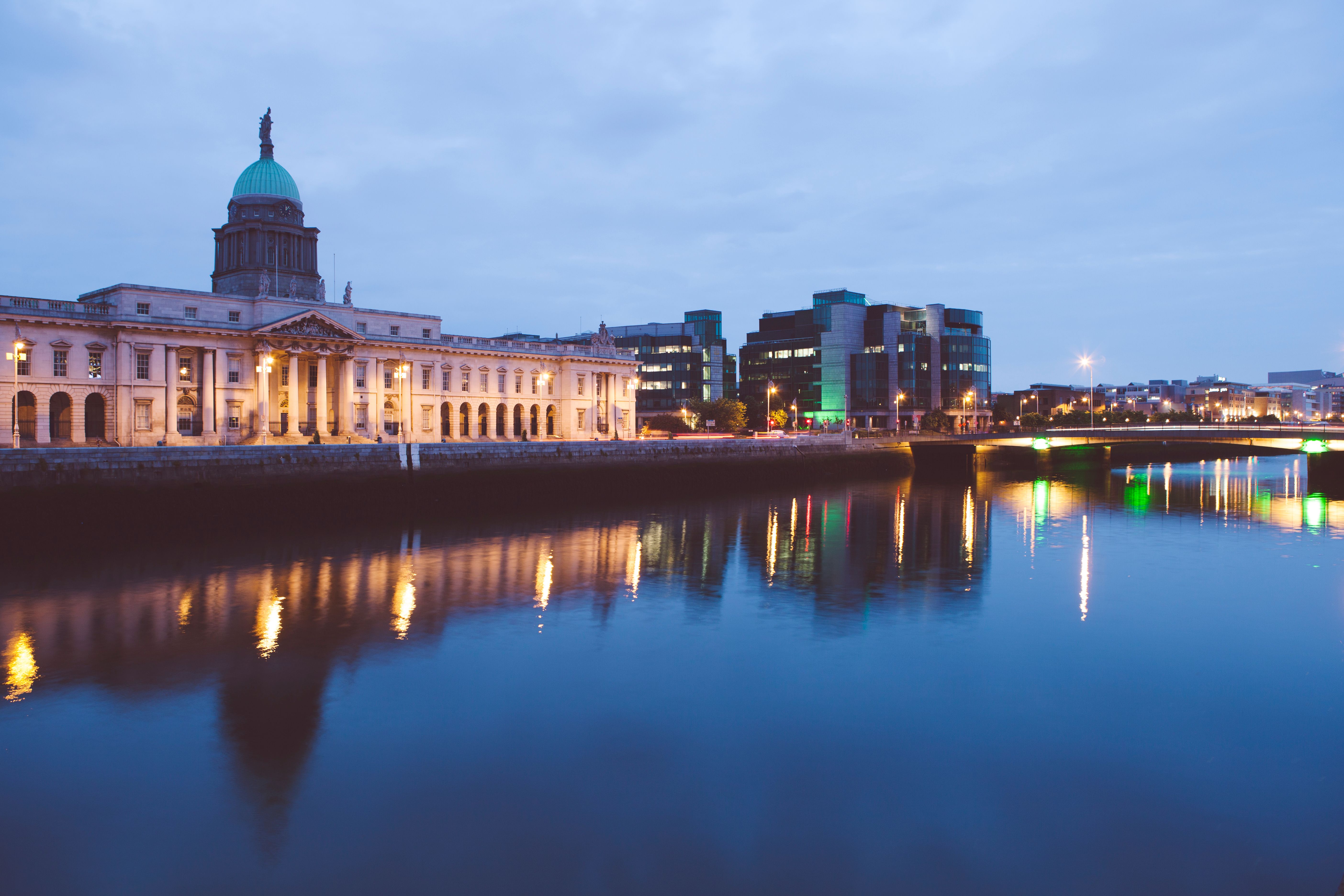 Custom House in Dublin Ireland by Liffey river Custom House in Dublin Ireland by Liffey river