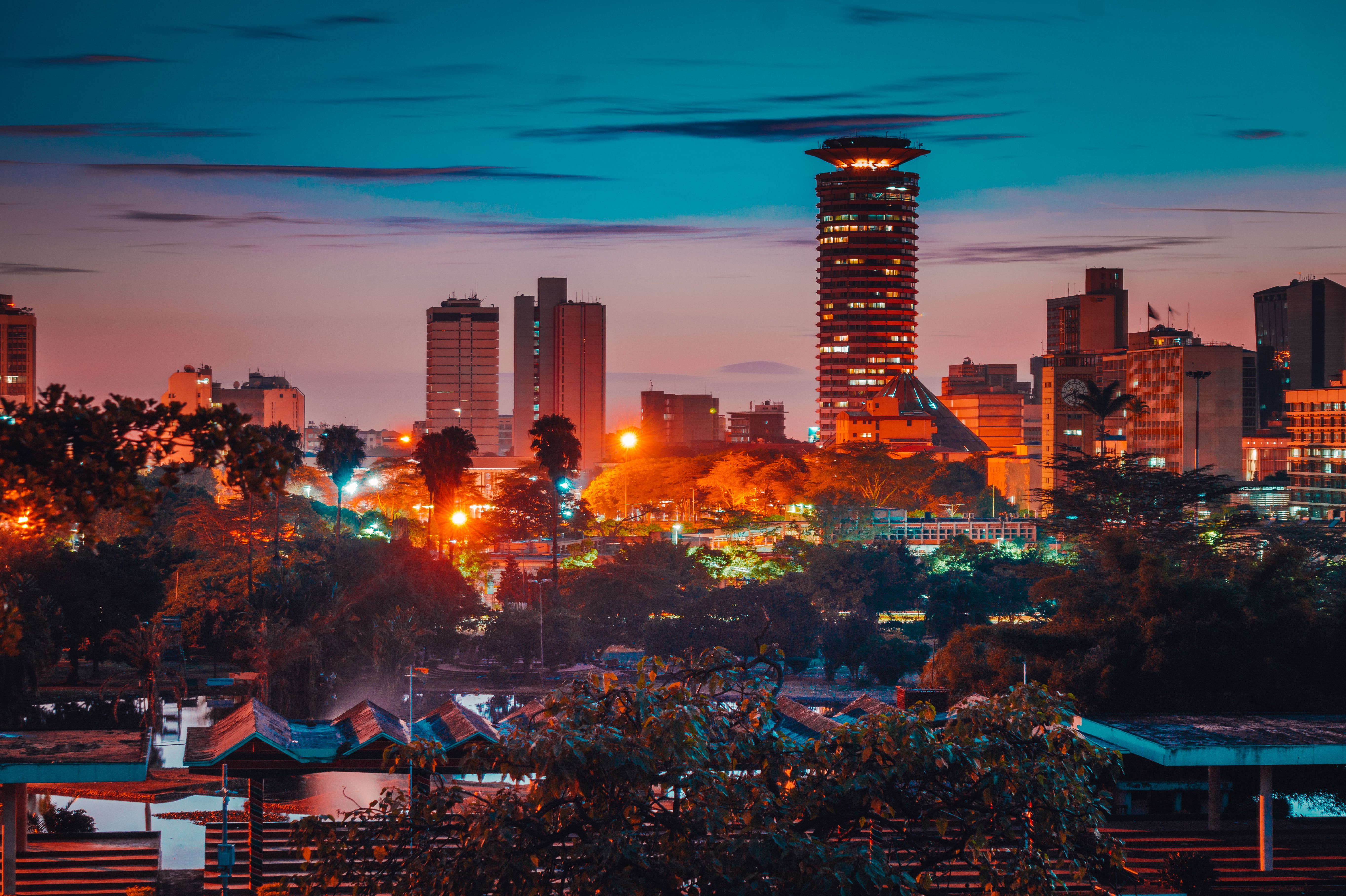 african city skyline