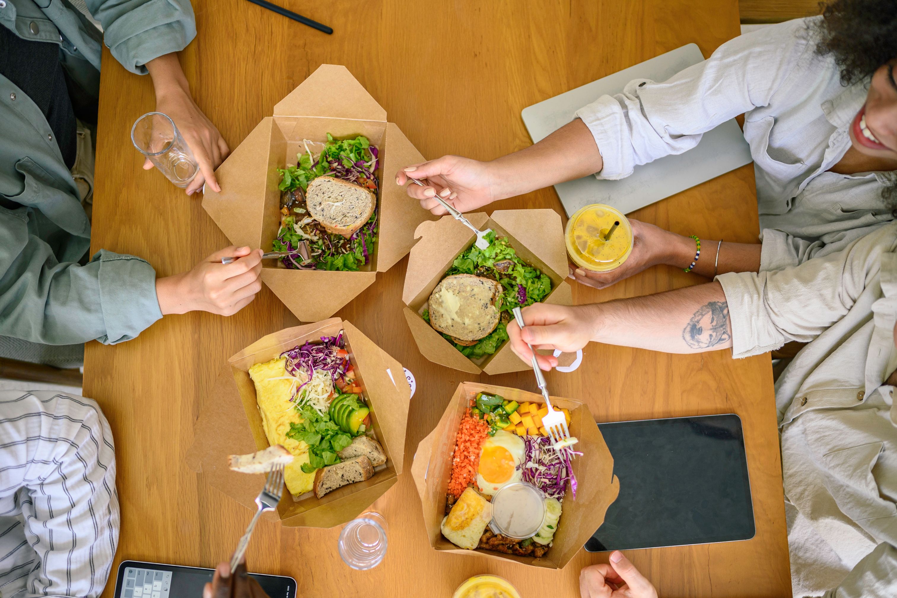Diverse Team Enjoying Office Lunch Break