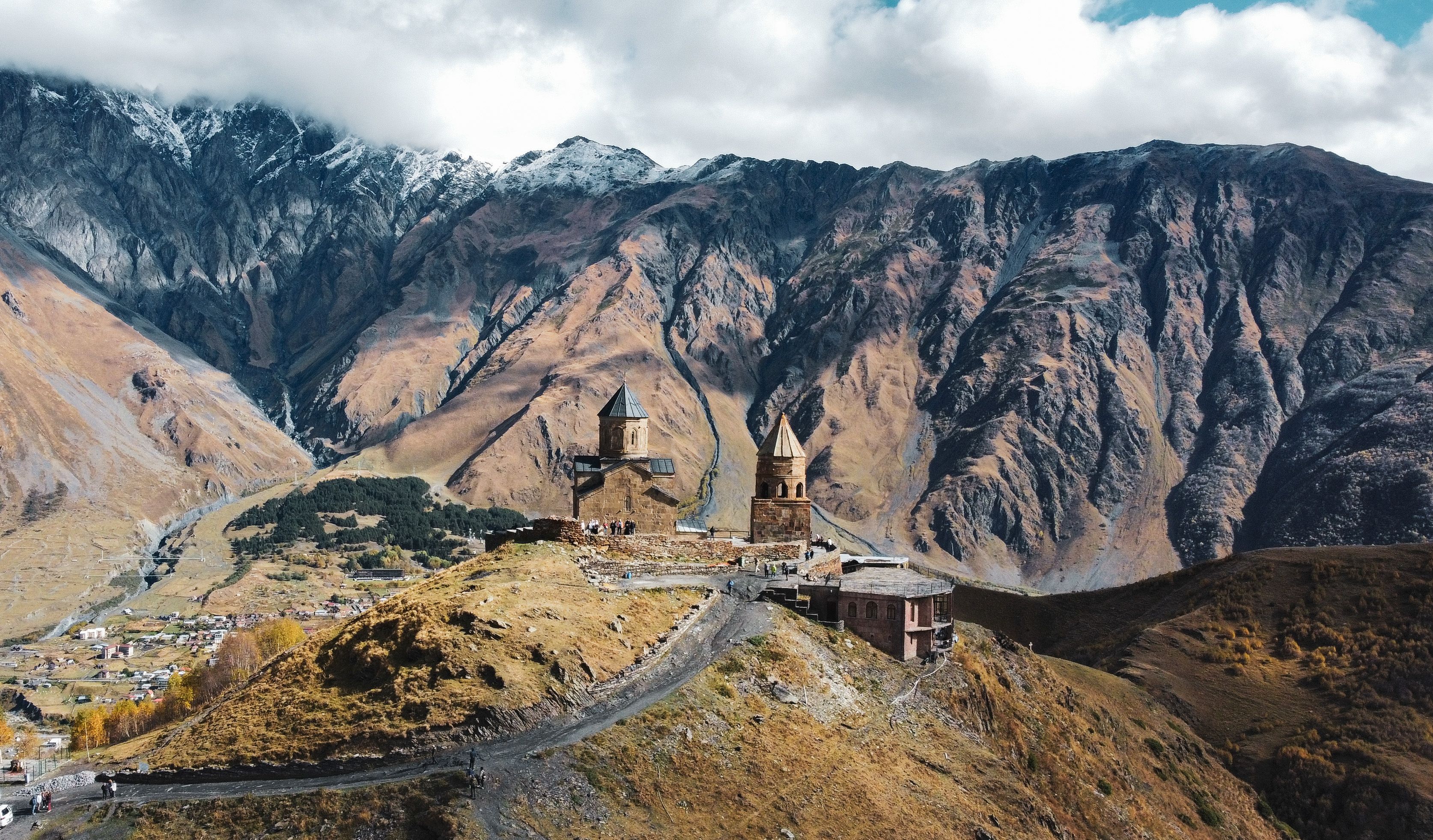 Gergeti Trinity Church in Stepantsminda(Kazbegi) , Georgia