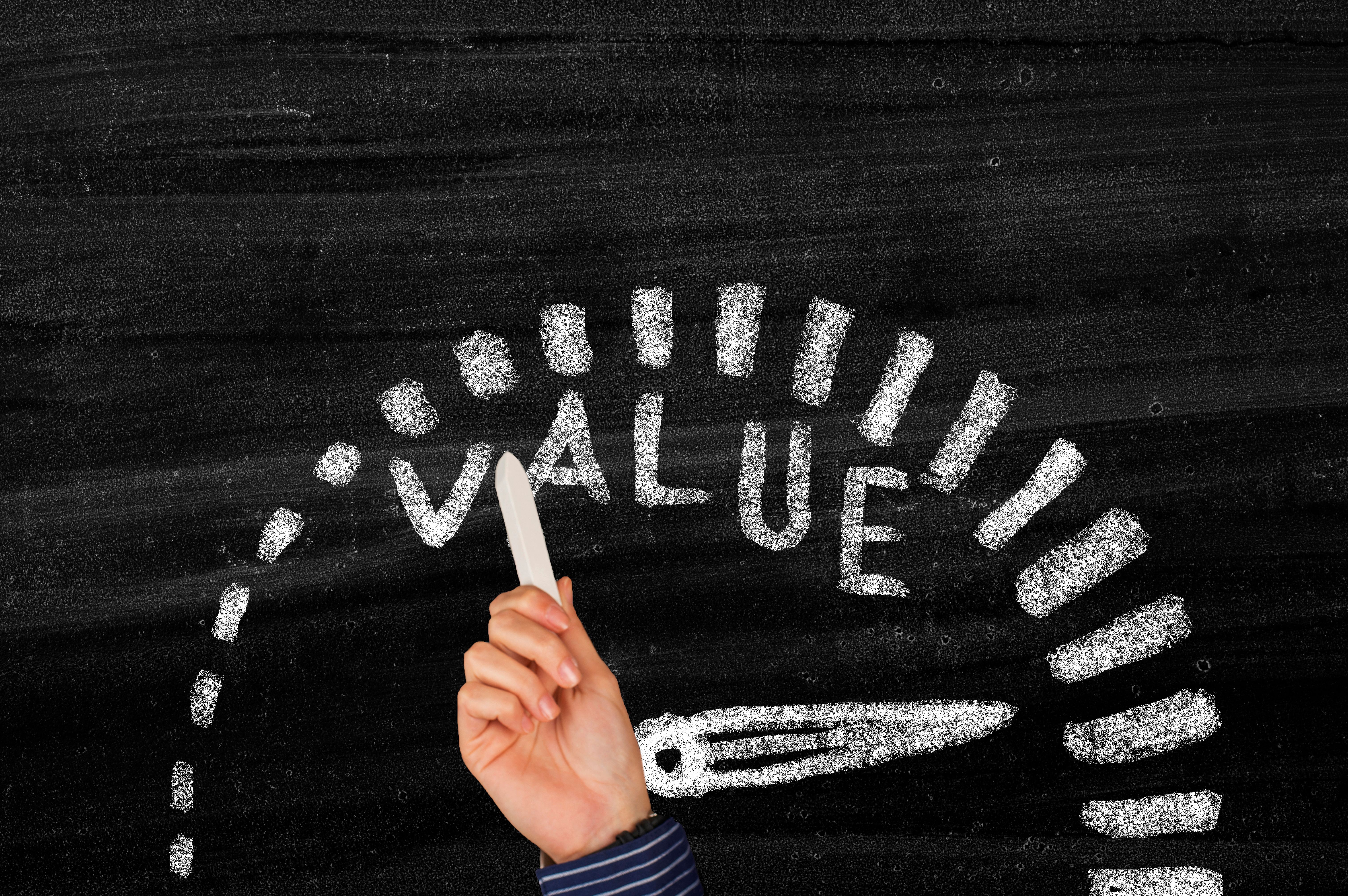 Speedometer with value