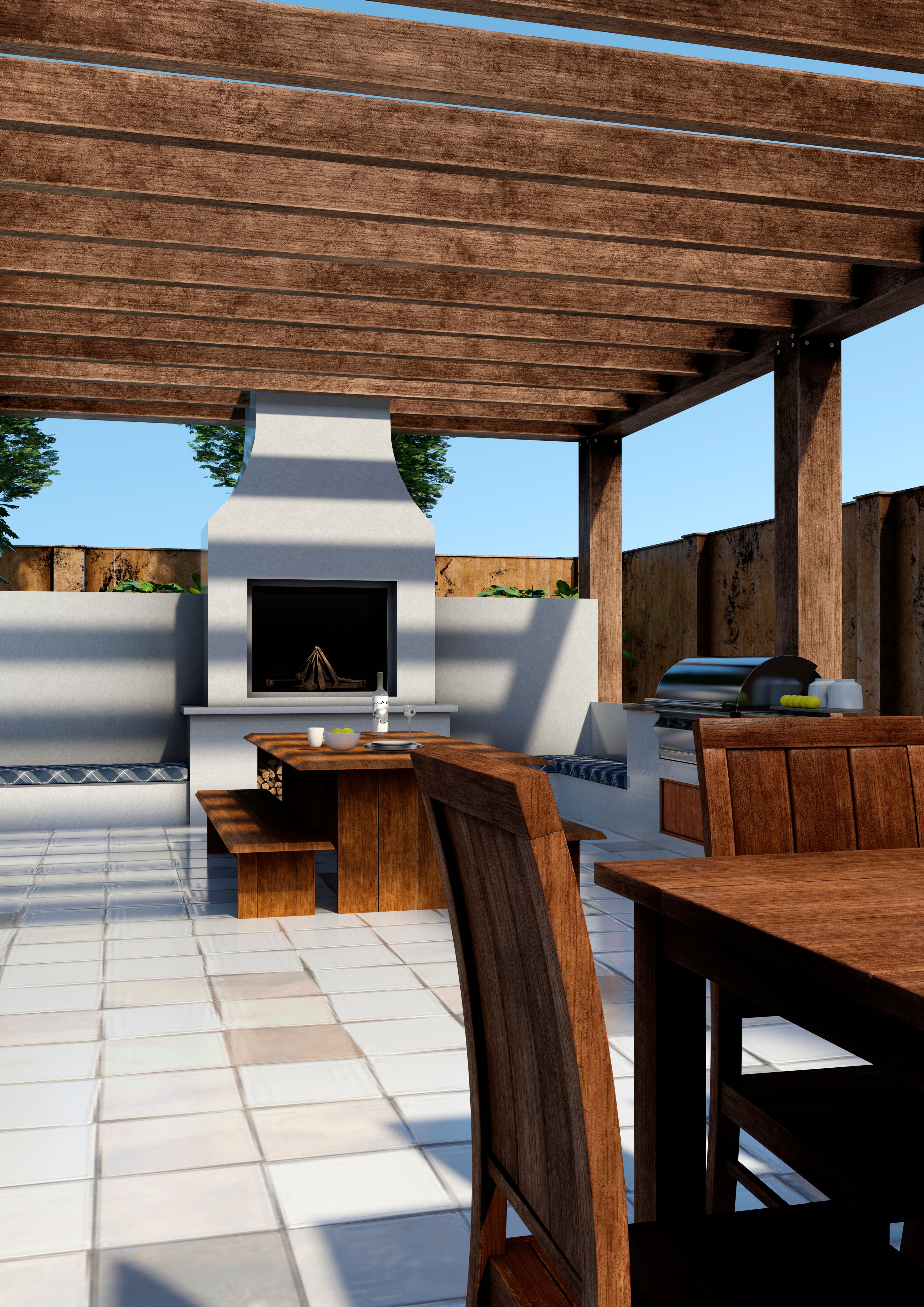 outdoor pool kitchen