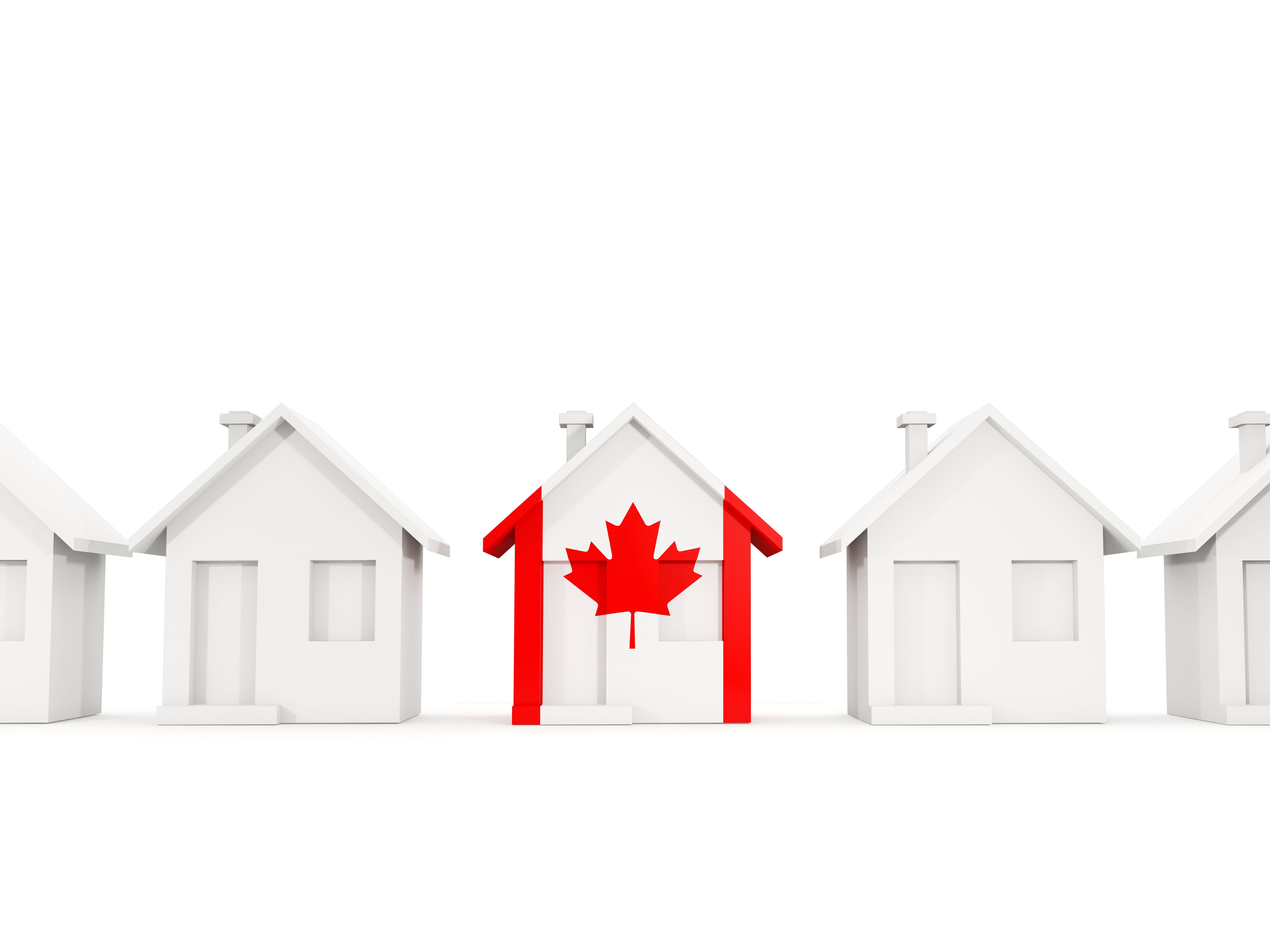 House with flag of canada House with flag of canada