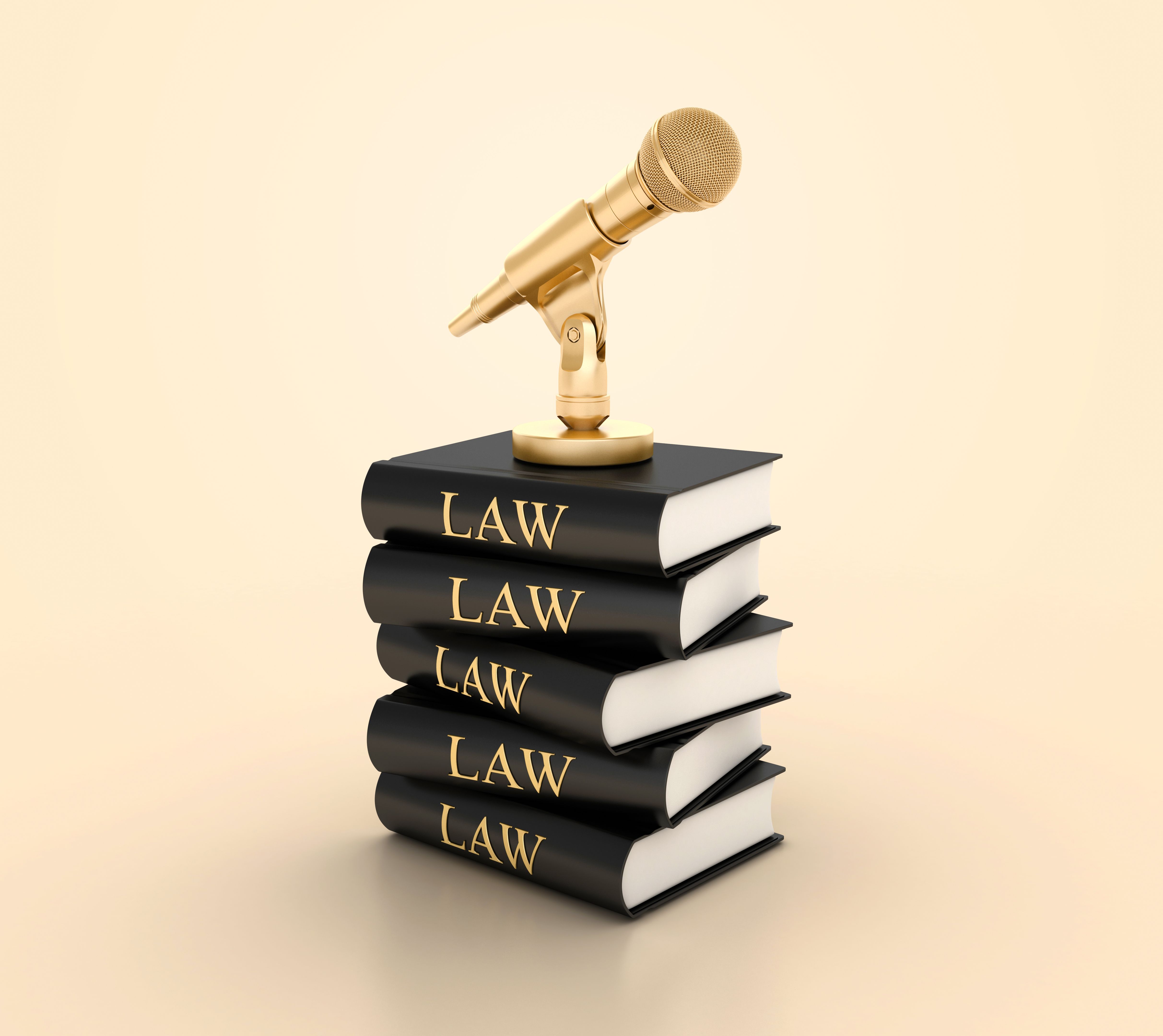 Microphone with Law Books
