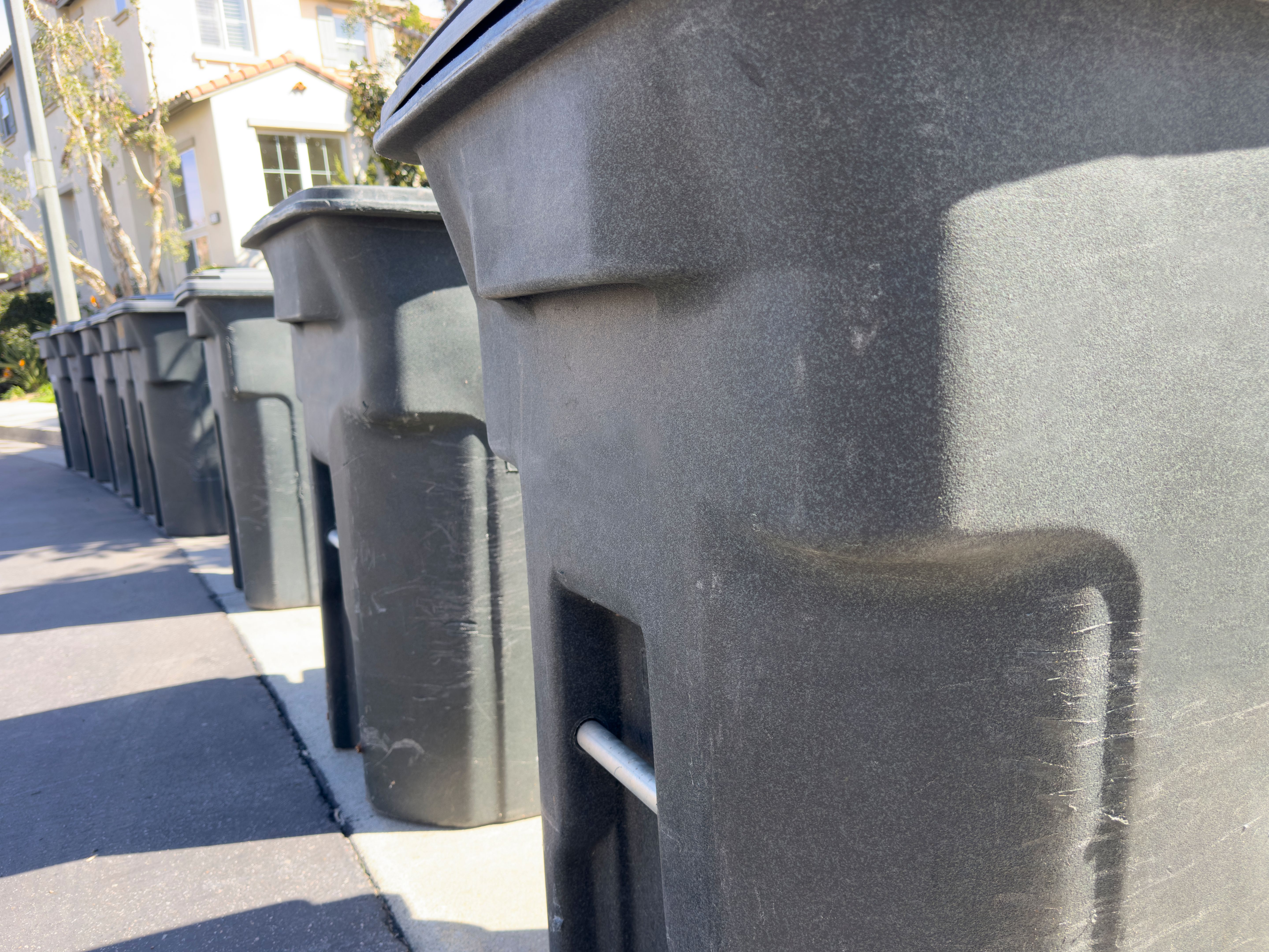 neighborhood trash cans