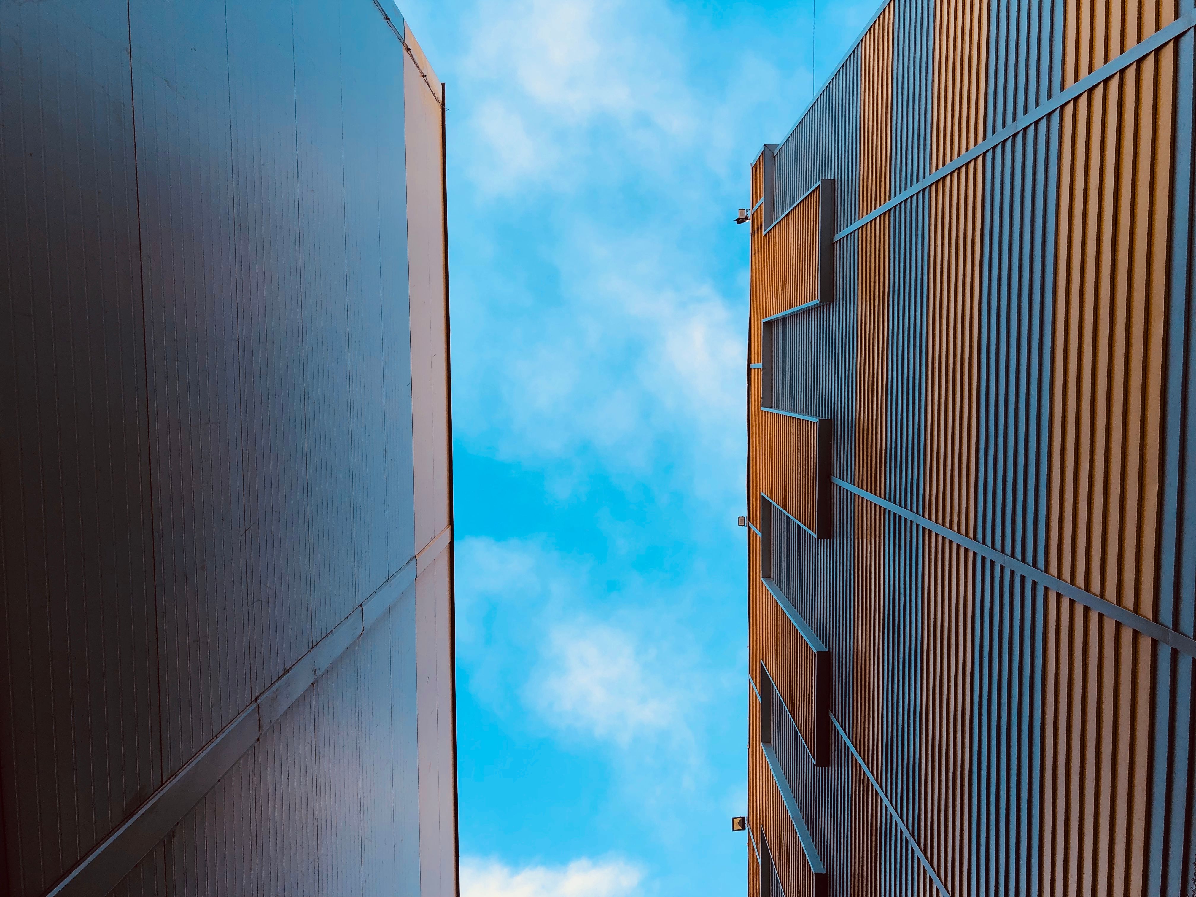 Building faces in daylight Building faces in daylight