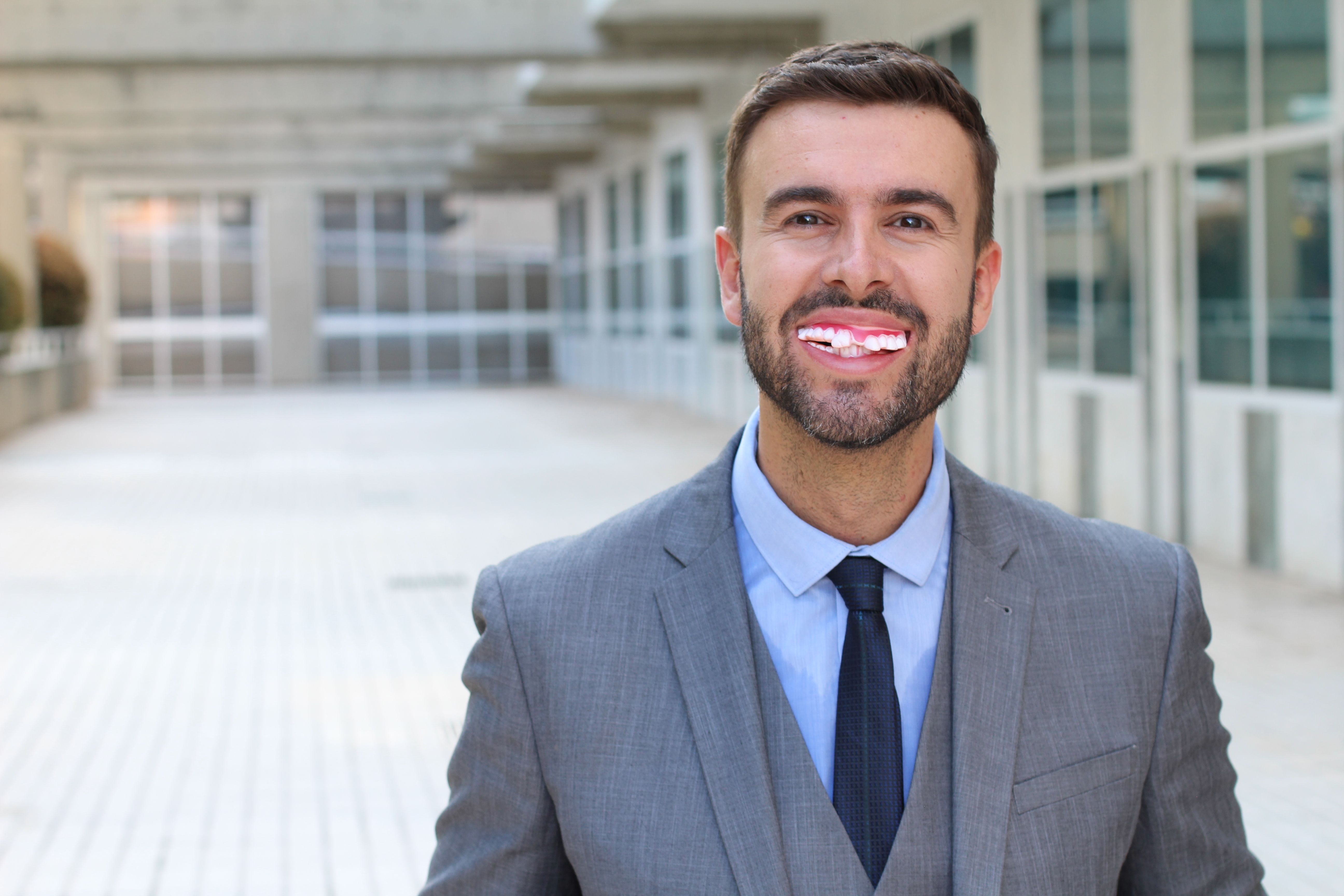 happy person with white teeth
