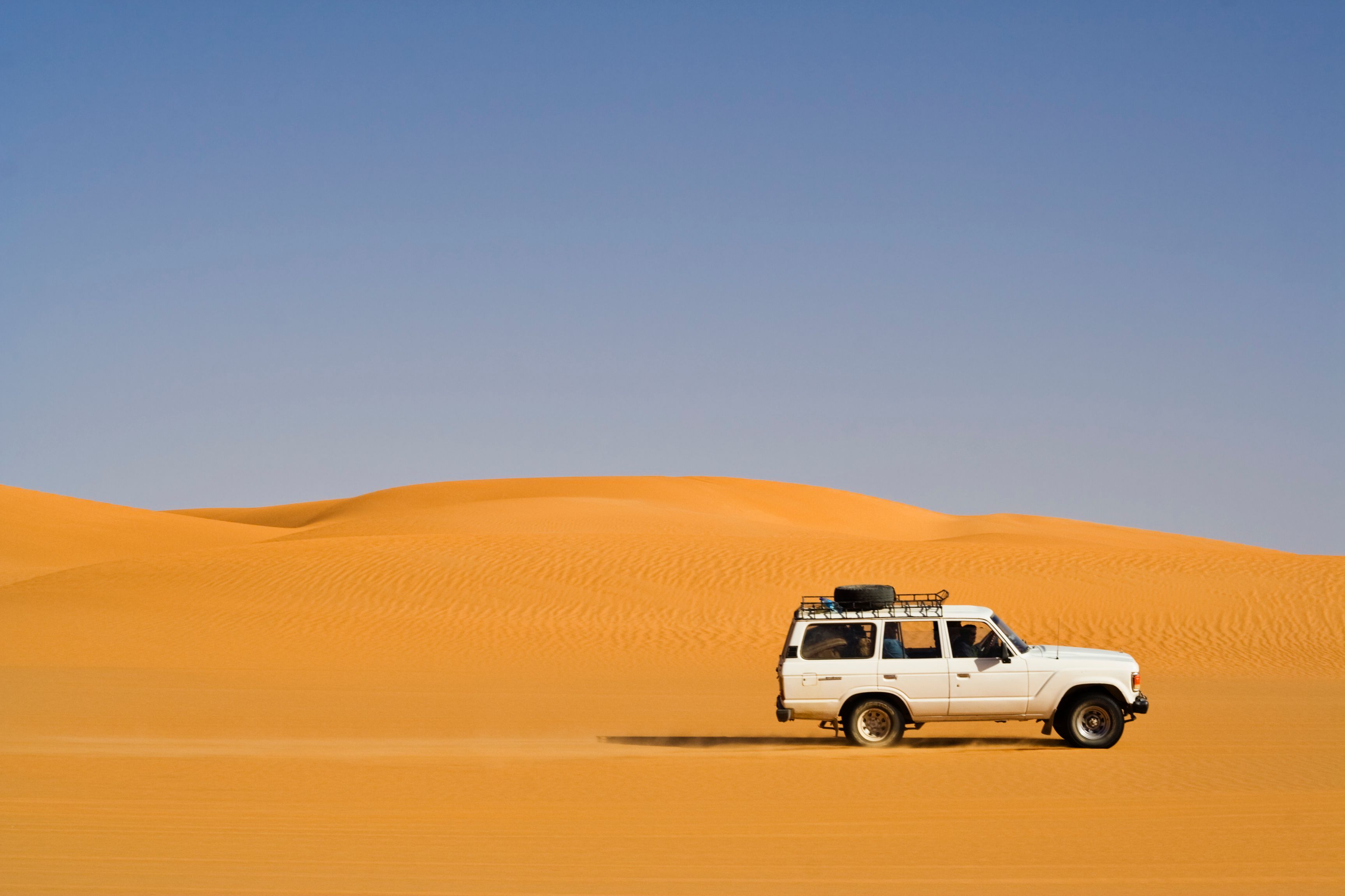 Desert tour with Off-road vehicle on Sahara / Libya