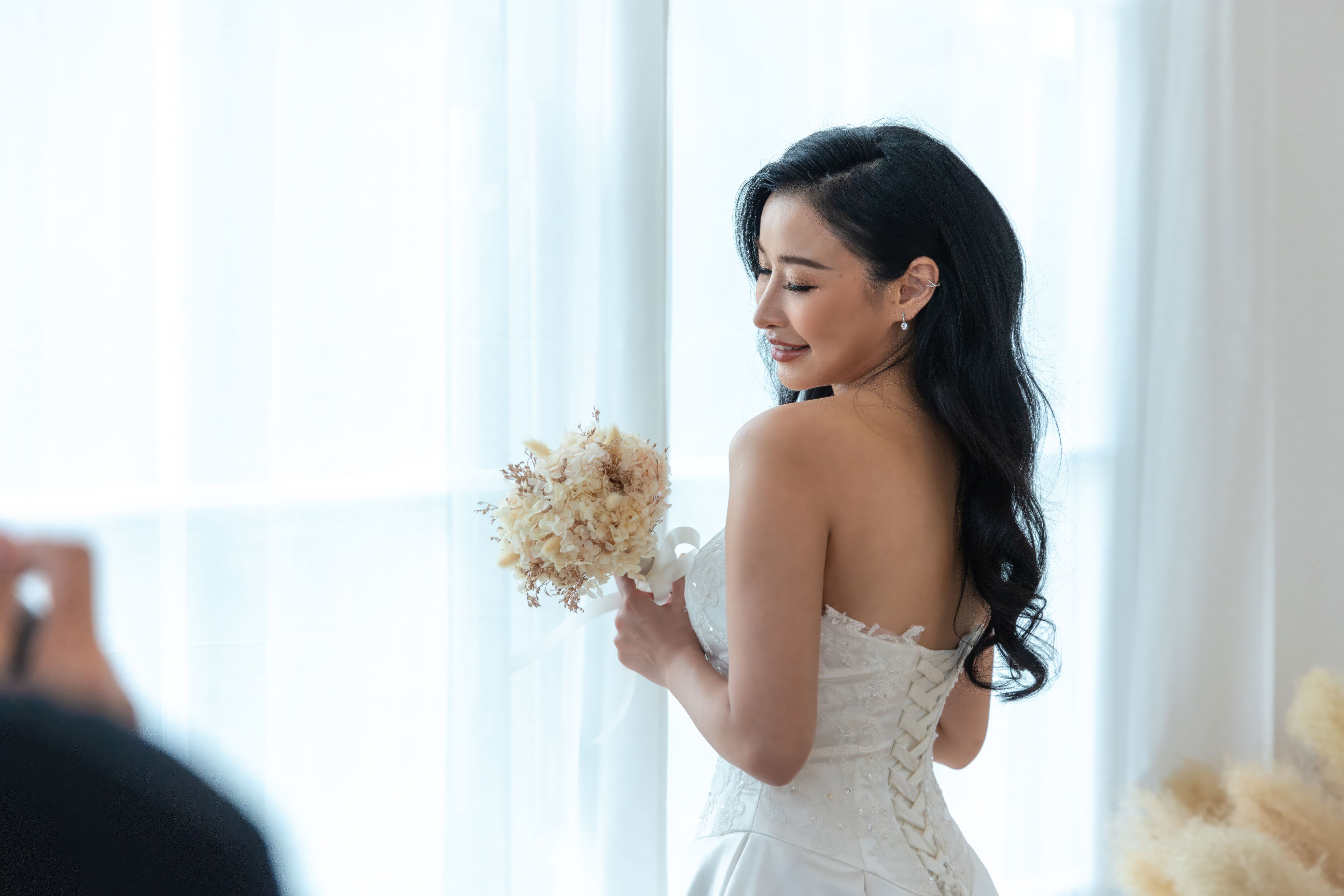 half up half down bridal