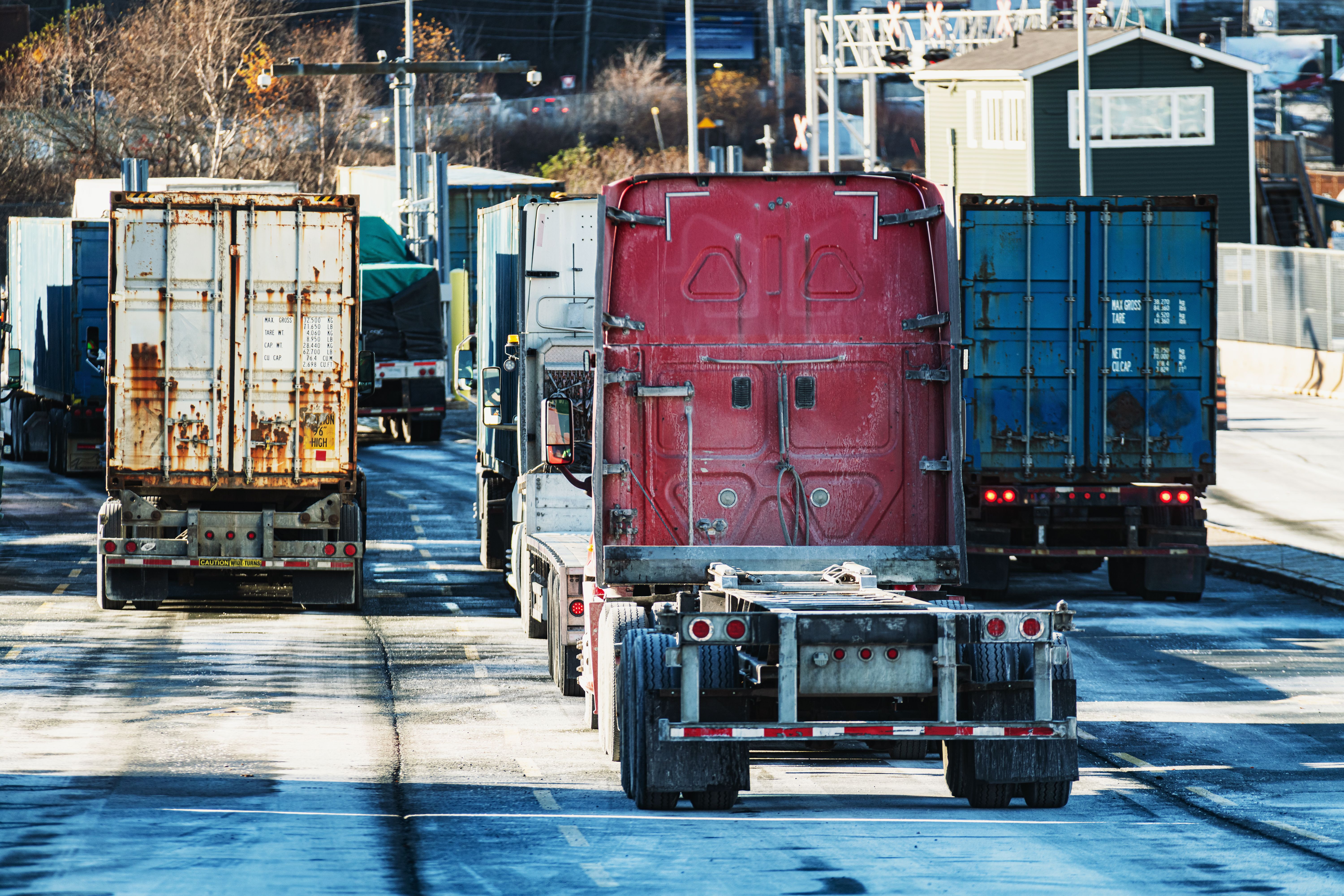 large truck moving