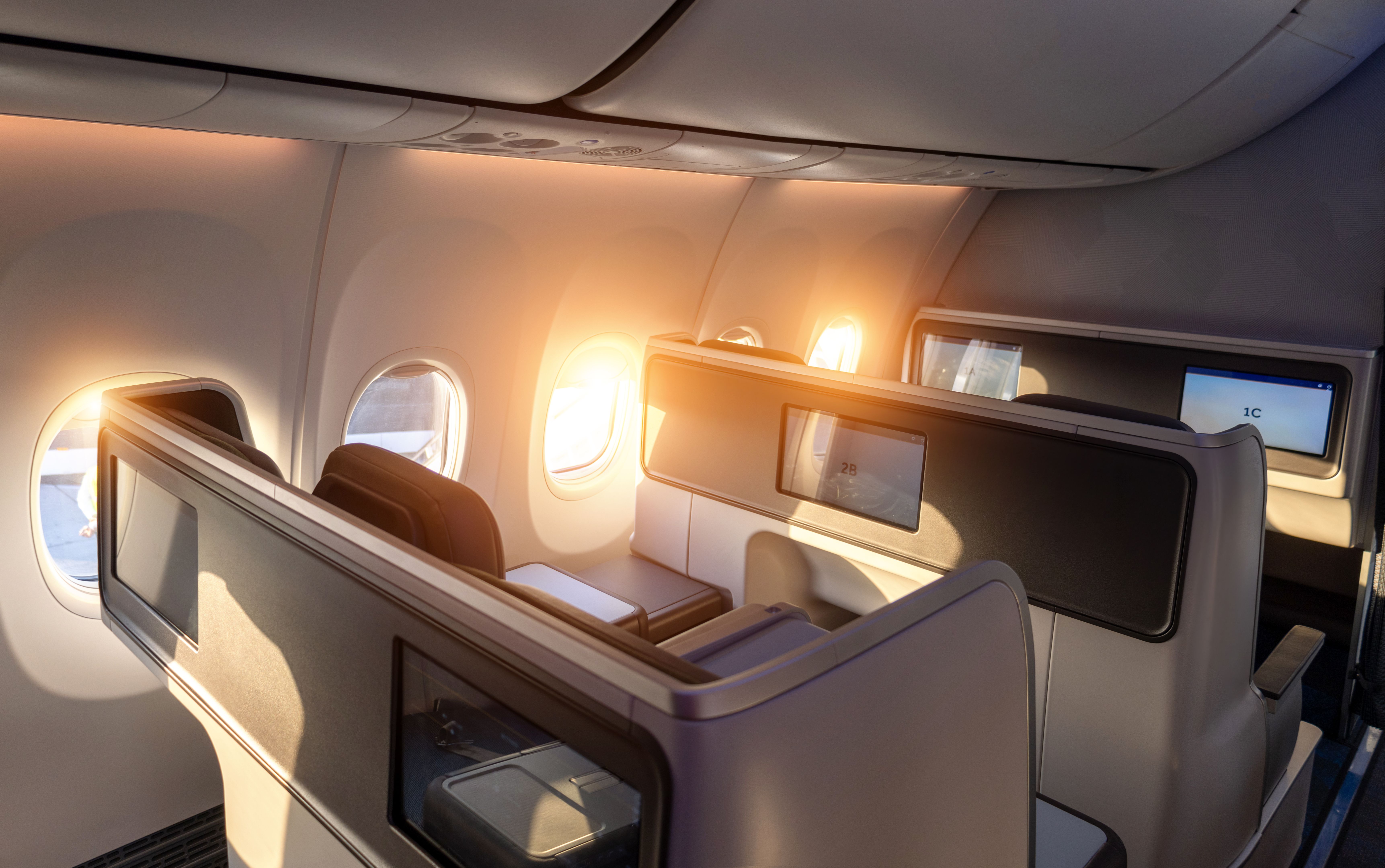 luxury airplane interior