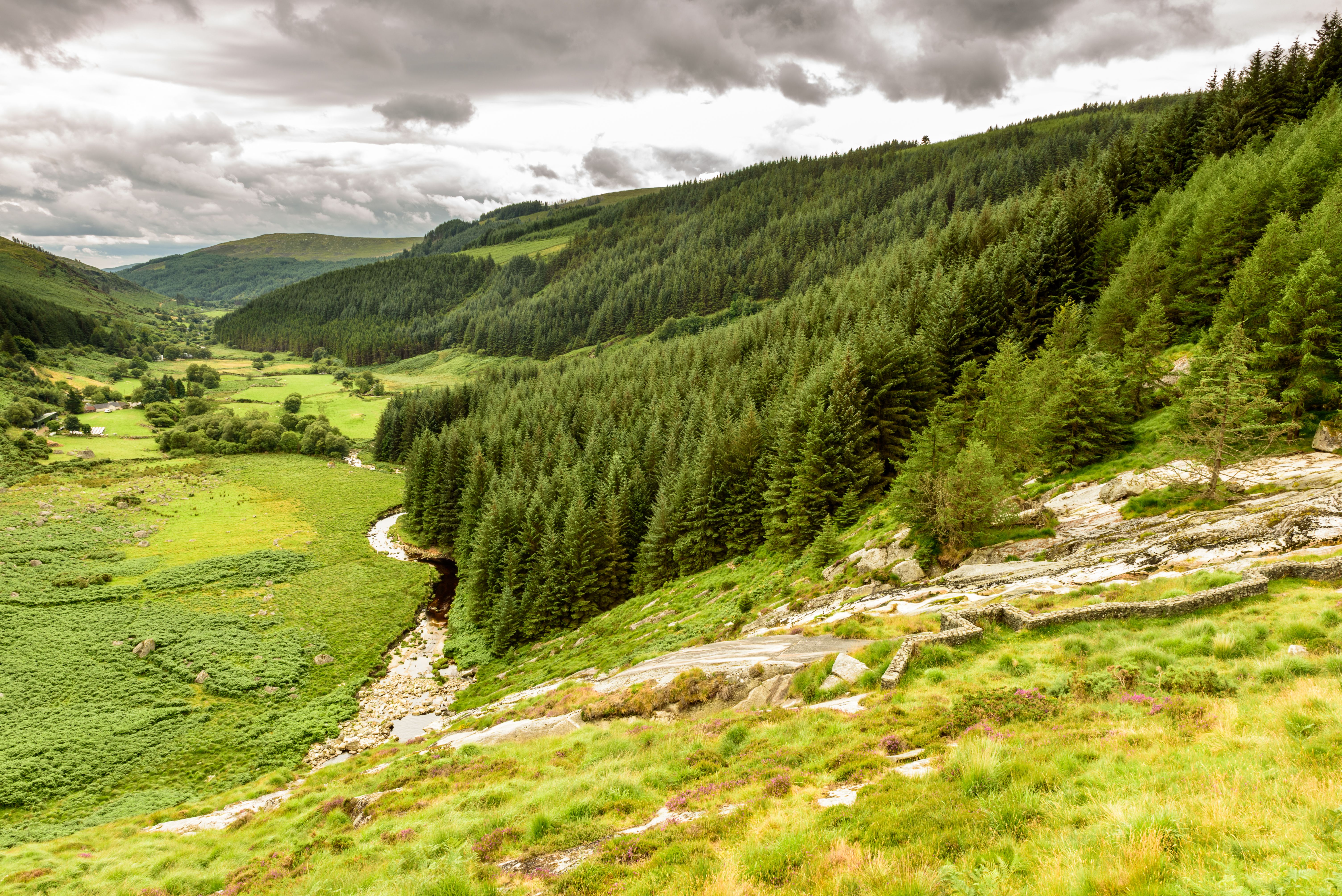 Wicklow mountains valley and stream