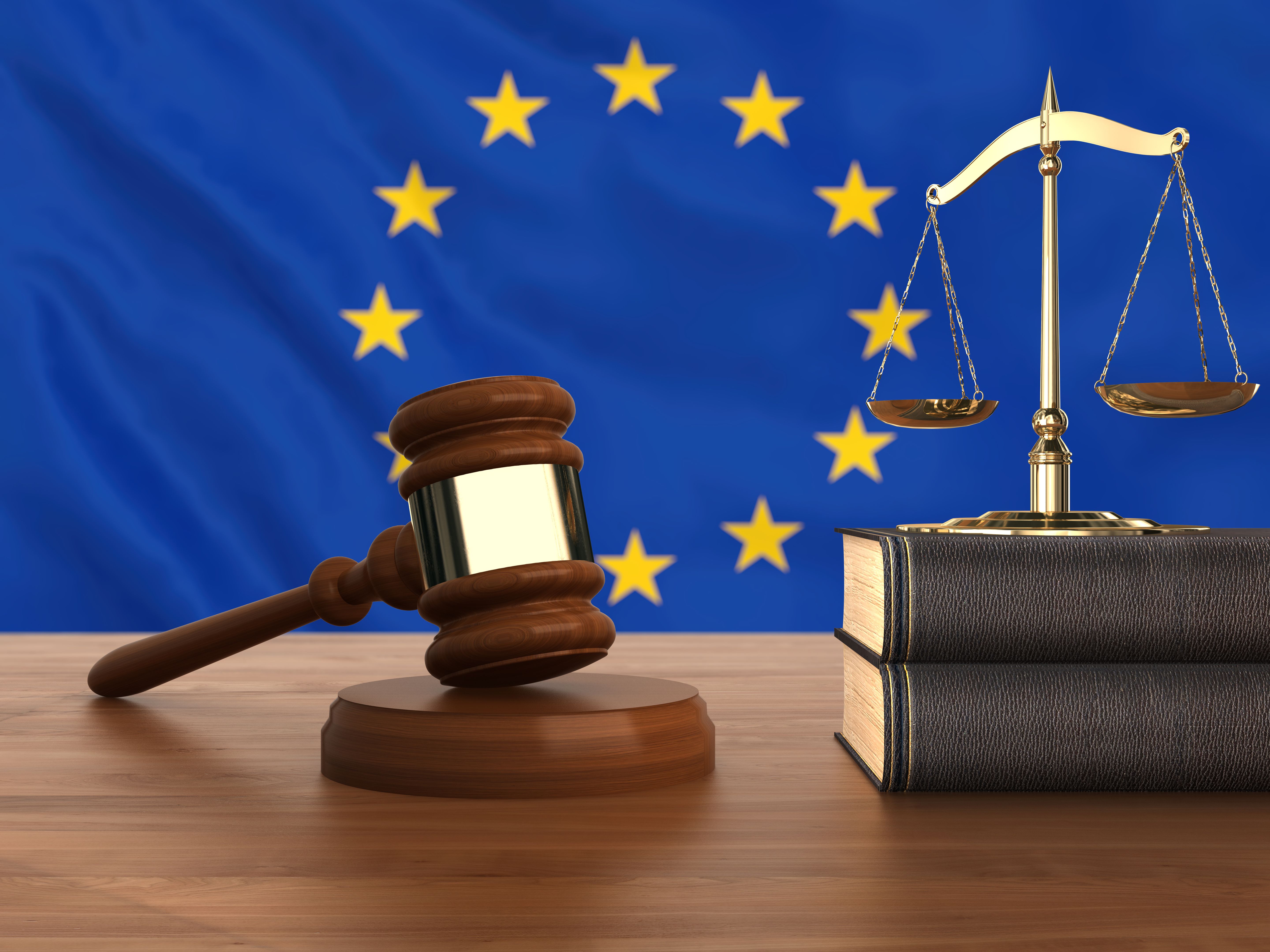 EU law gavel justice authority