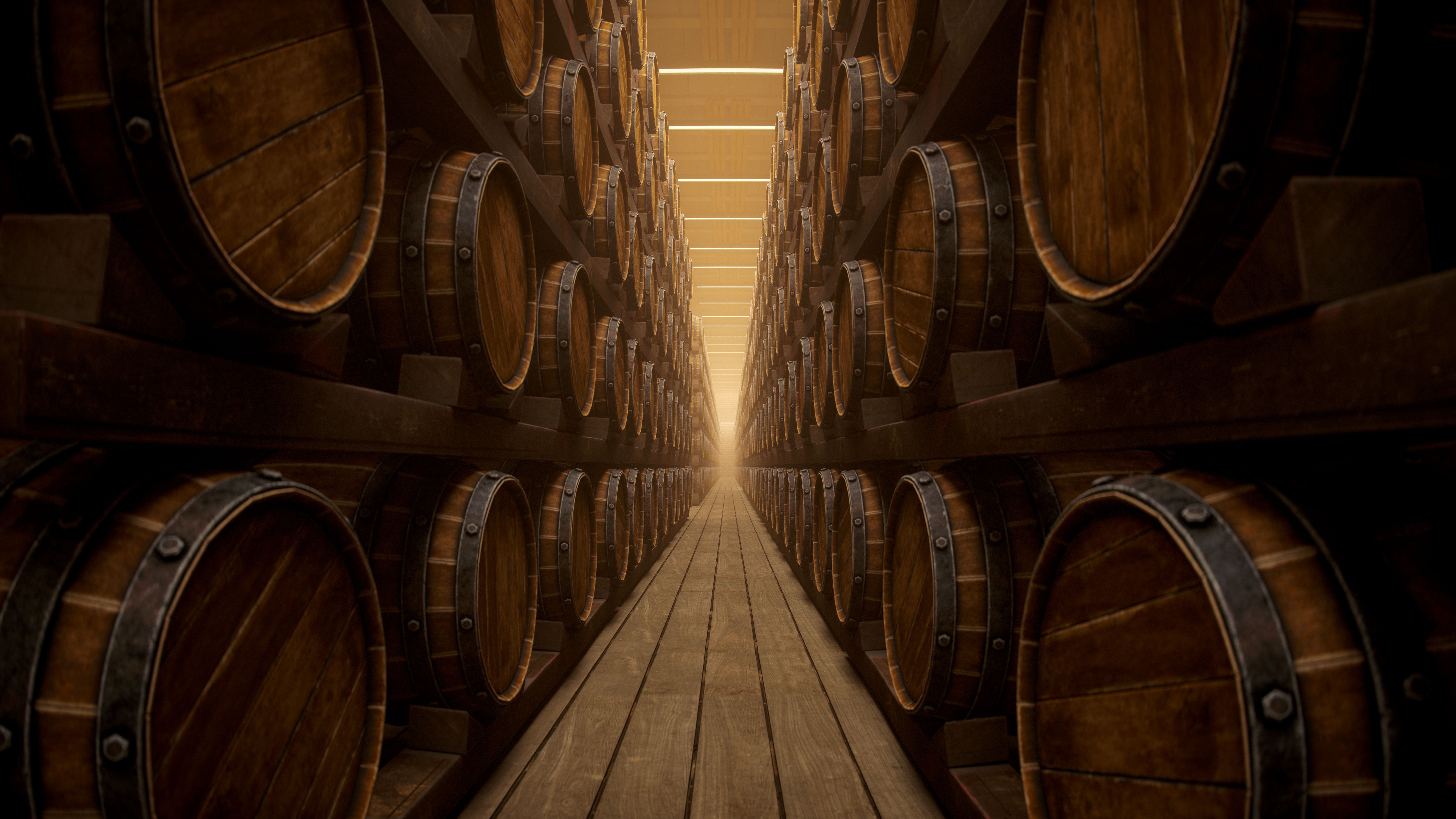 wine barrels
