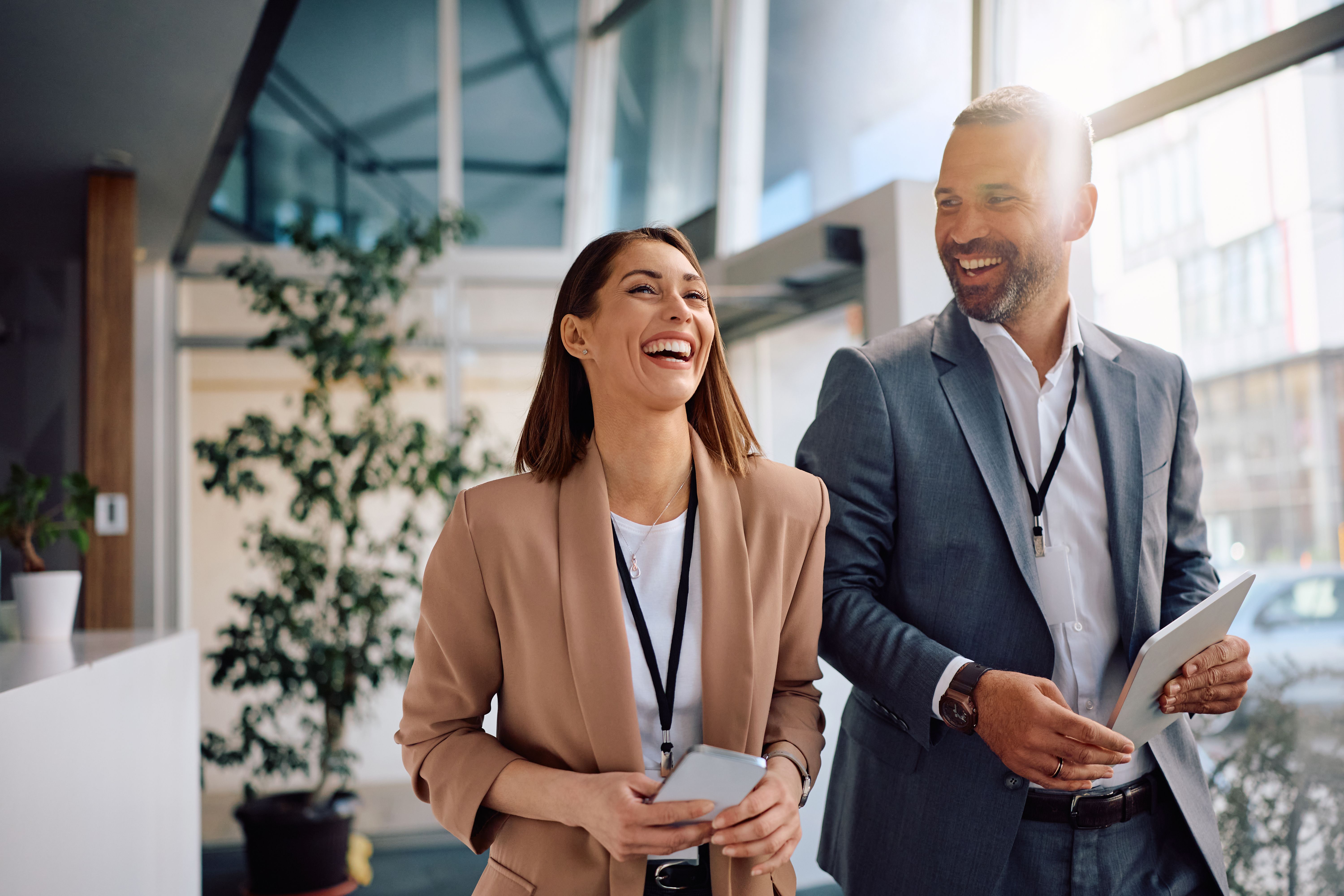 happy business clients