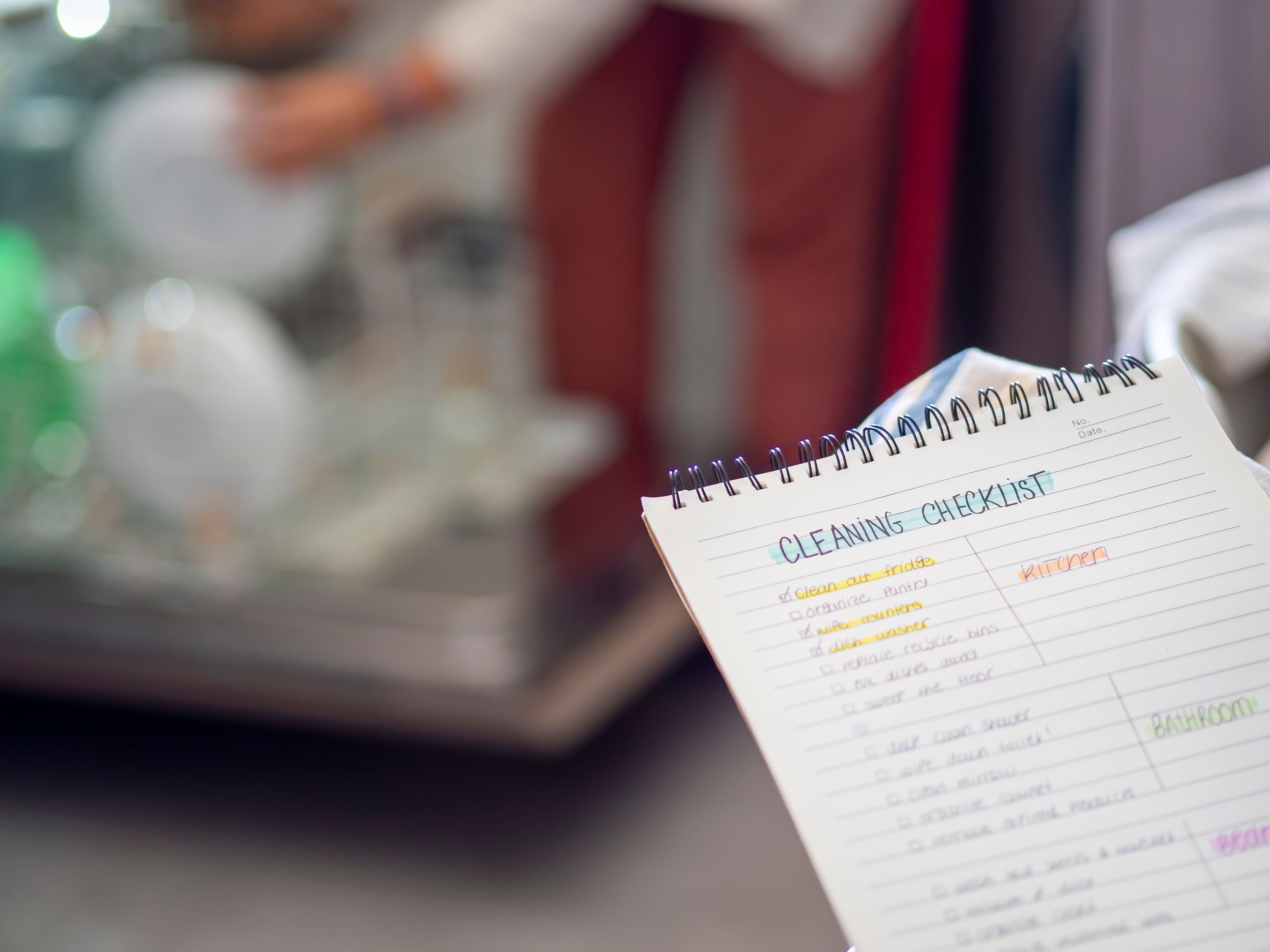 restaurant cleaning checklist