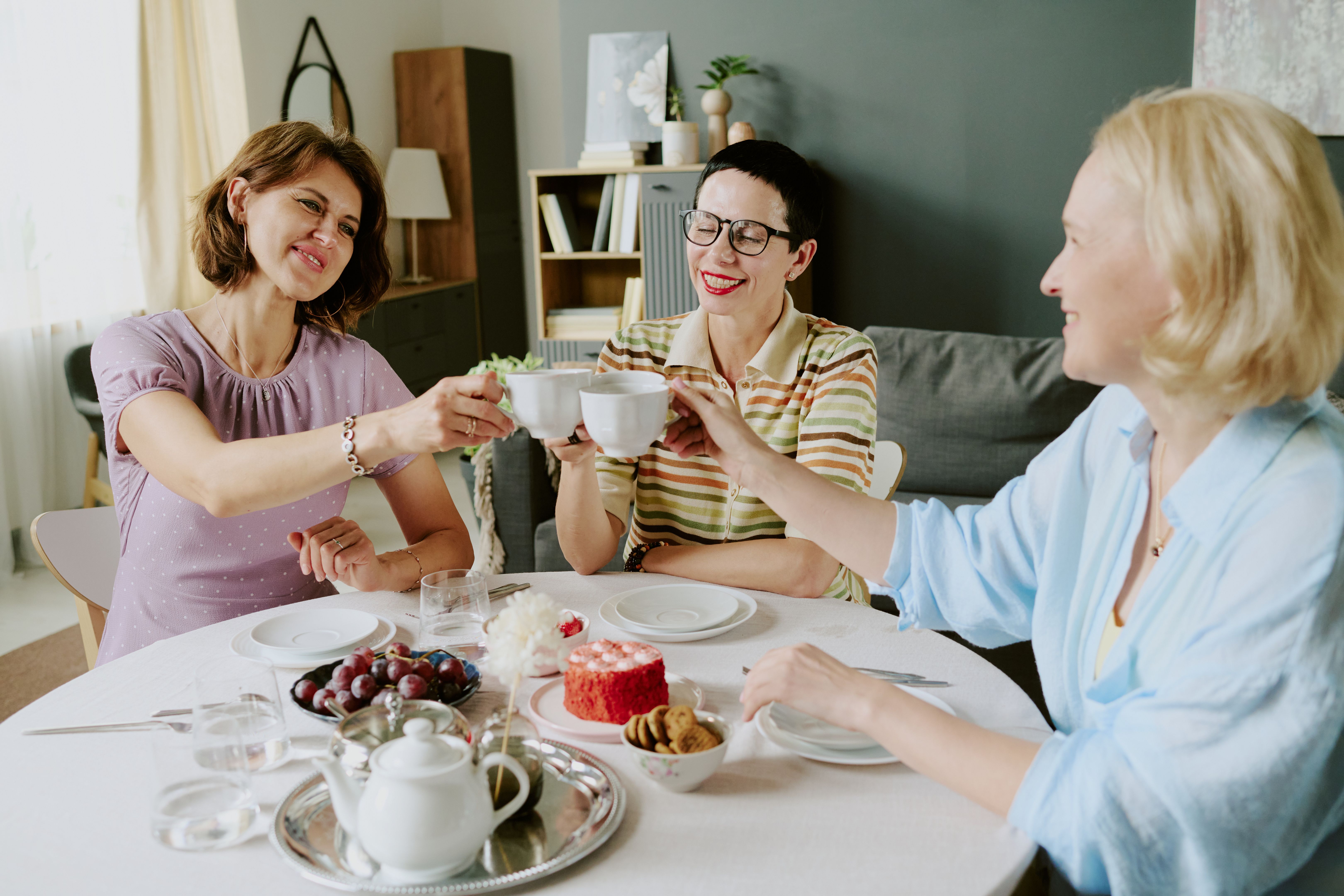 group of friends tea