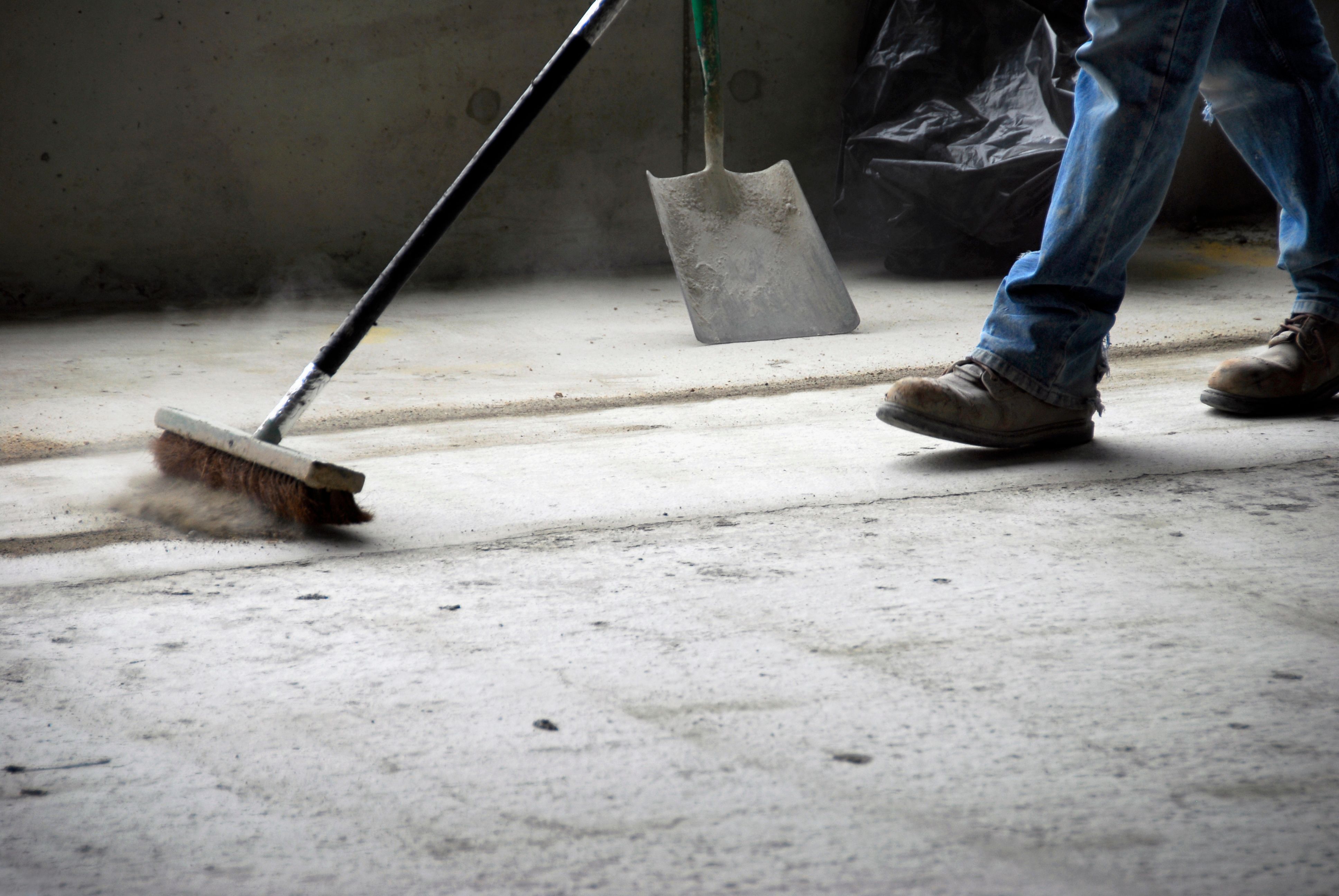 cleaning concrete