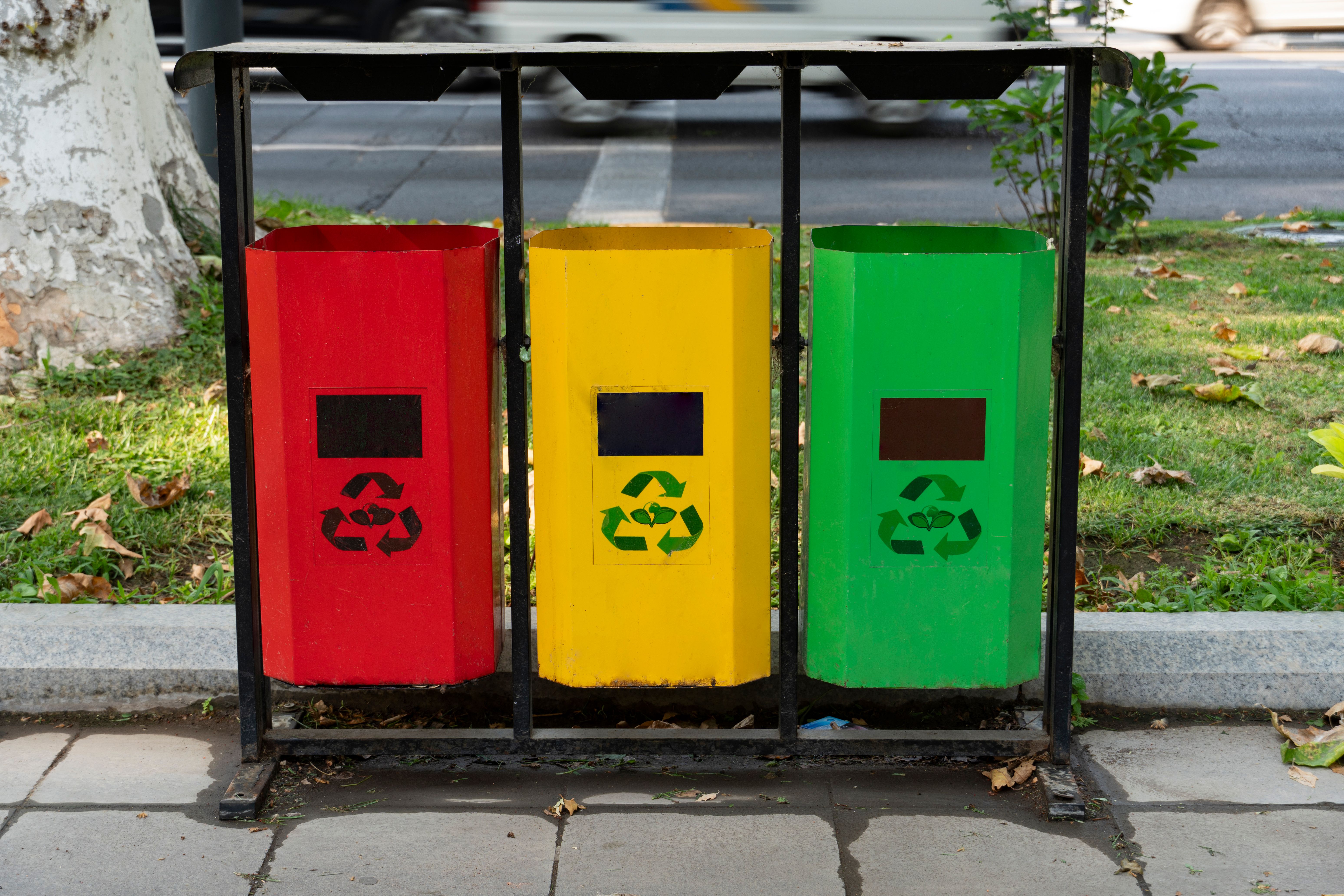 recycling bins