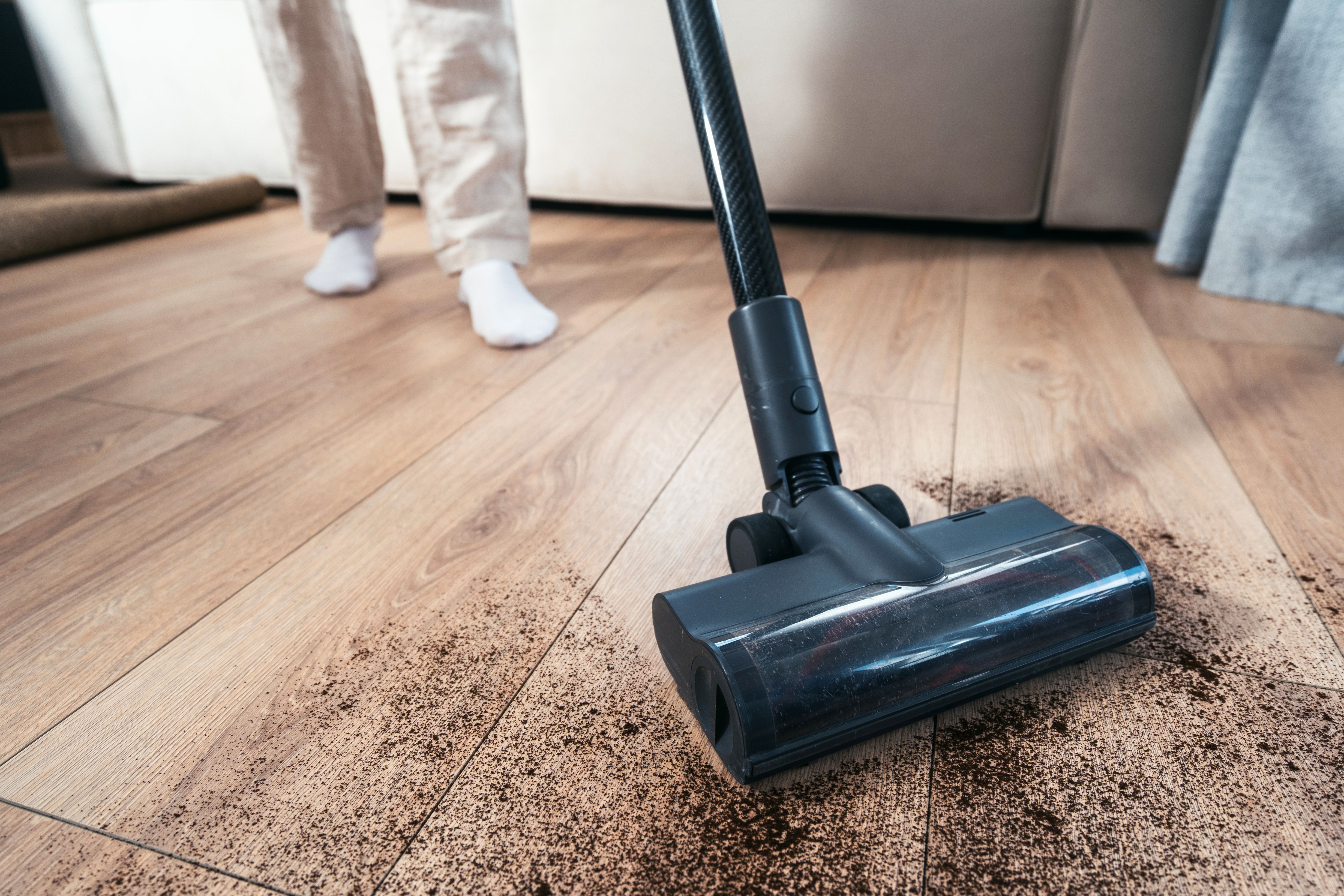 vacuuming hardwood