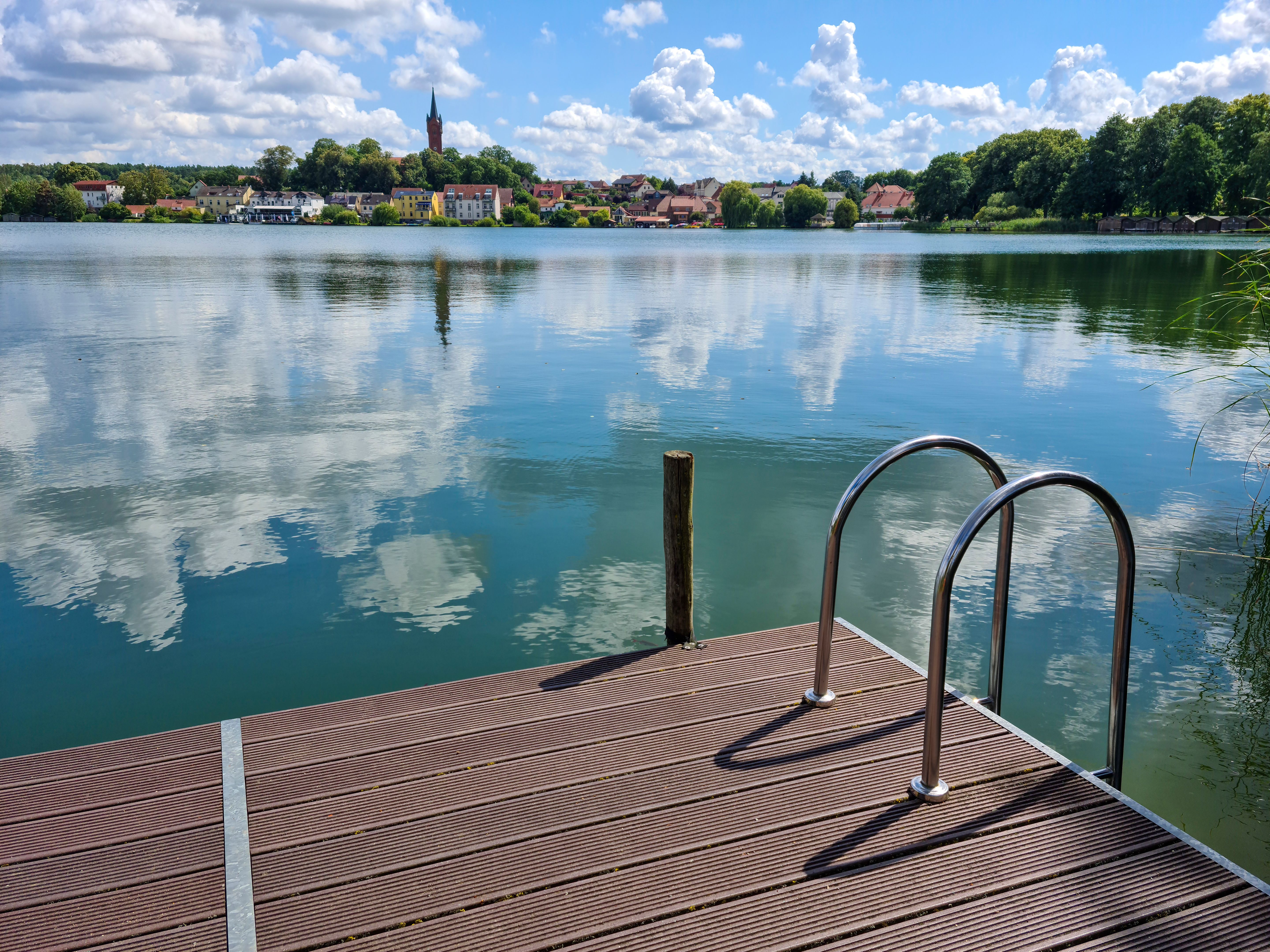 Famous view to church of Feldberger Seenlandschaft - Mecklenburg, Germany