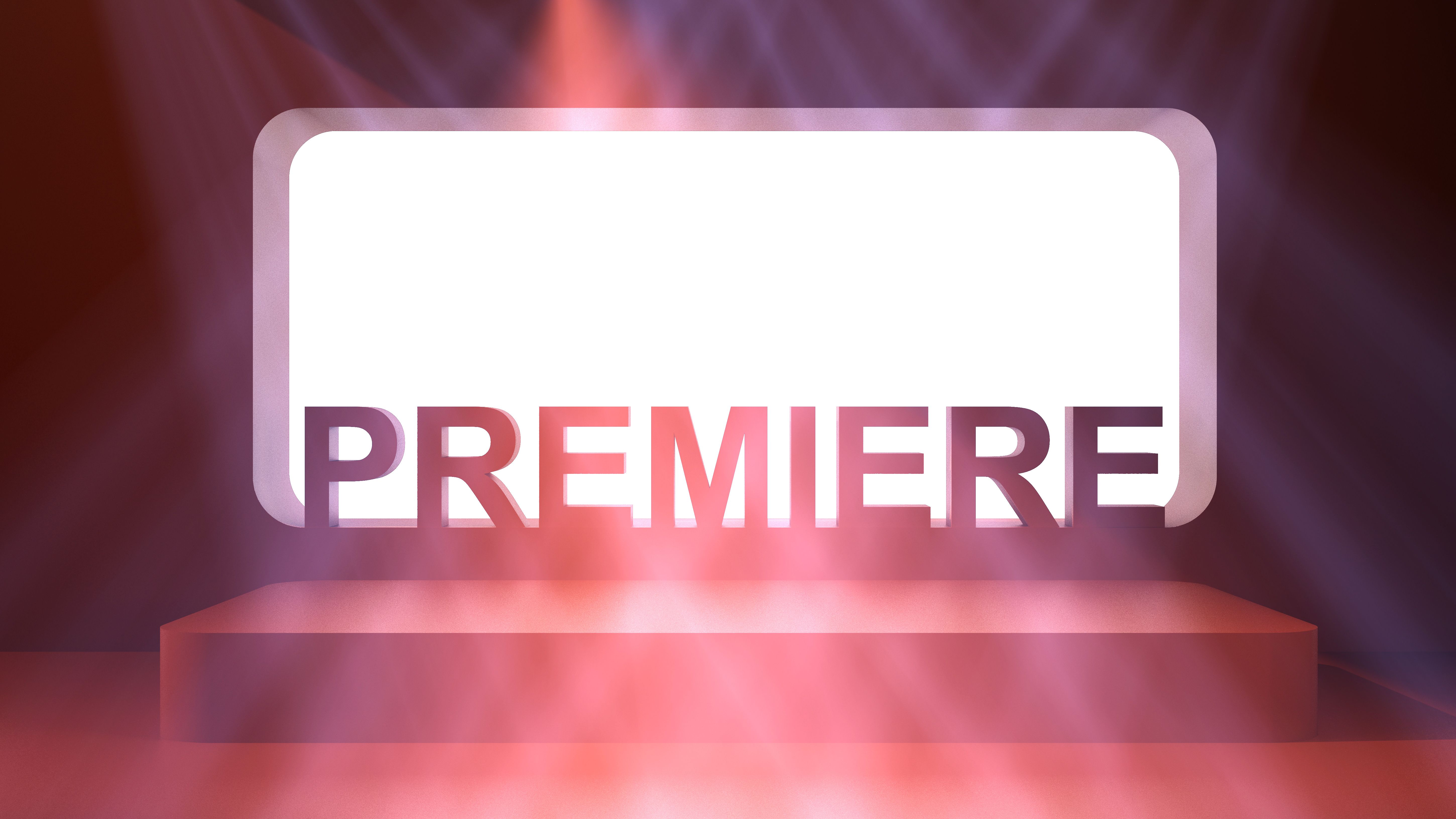 blank screen with word premiere