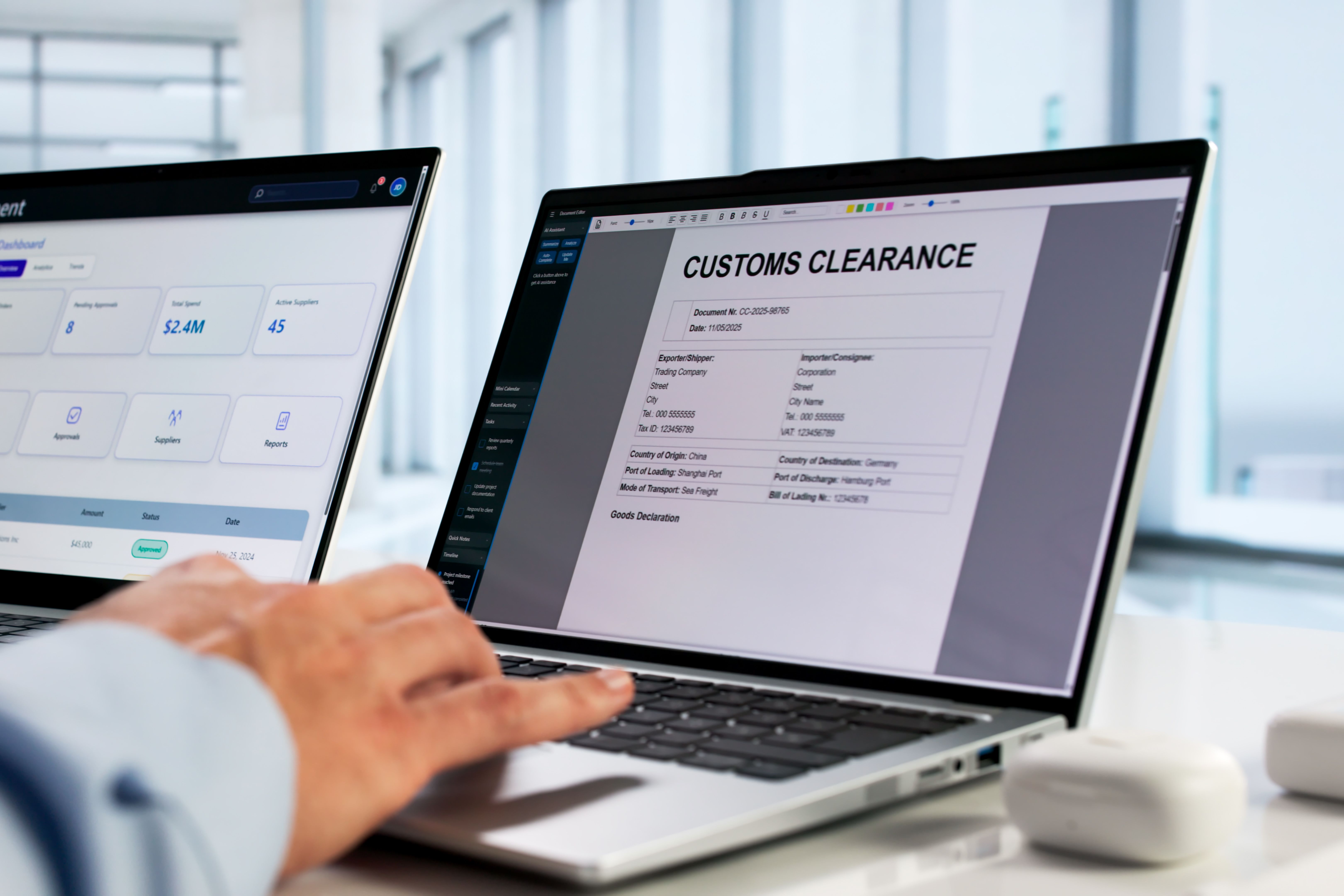 import export documents