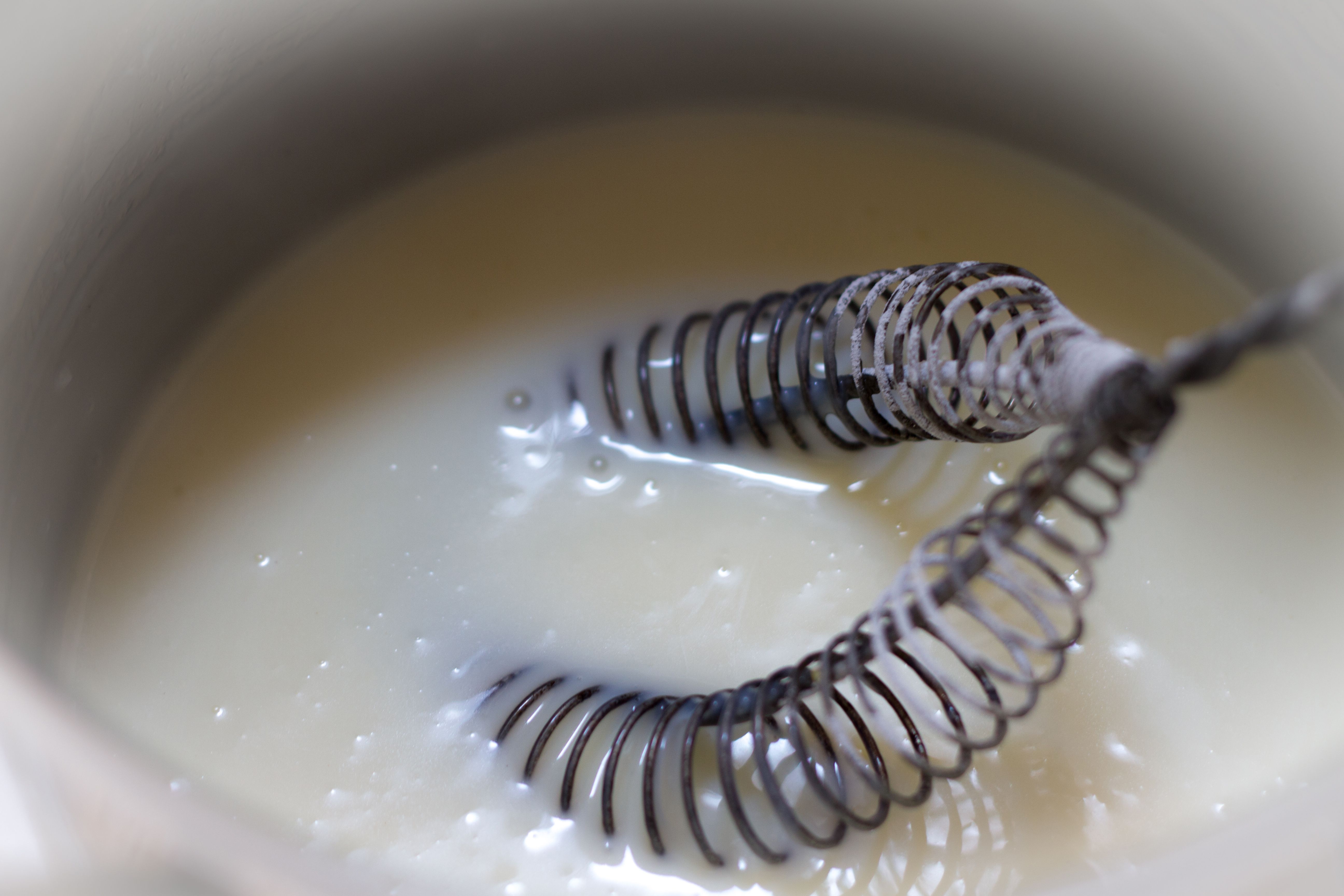 whisking sauce
