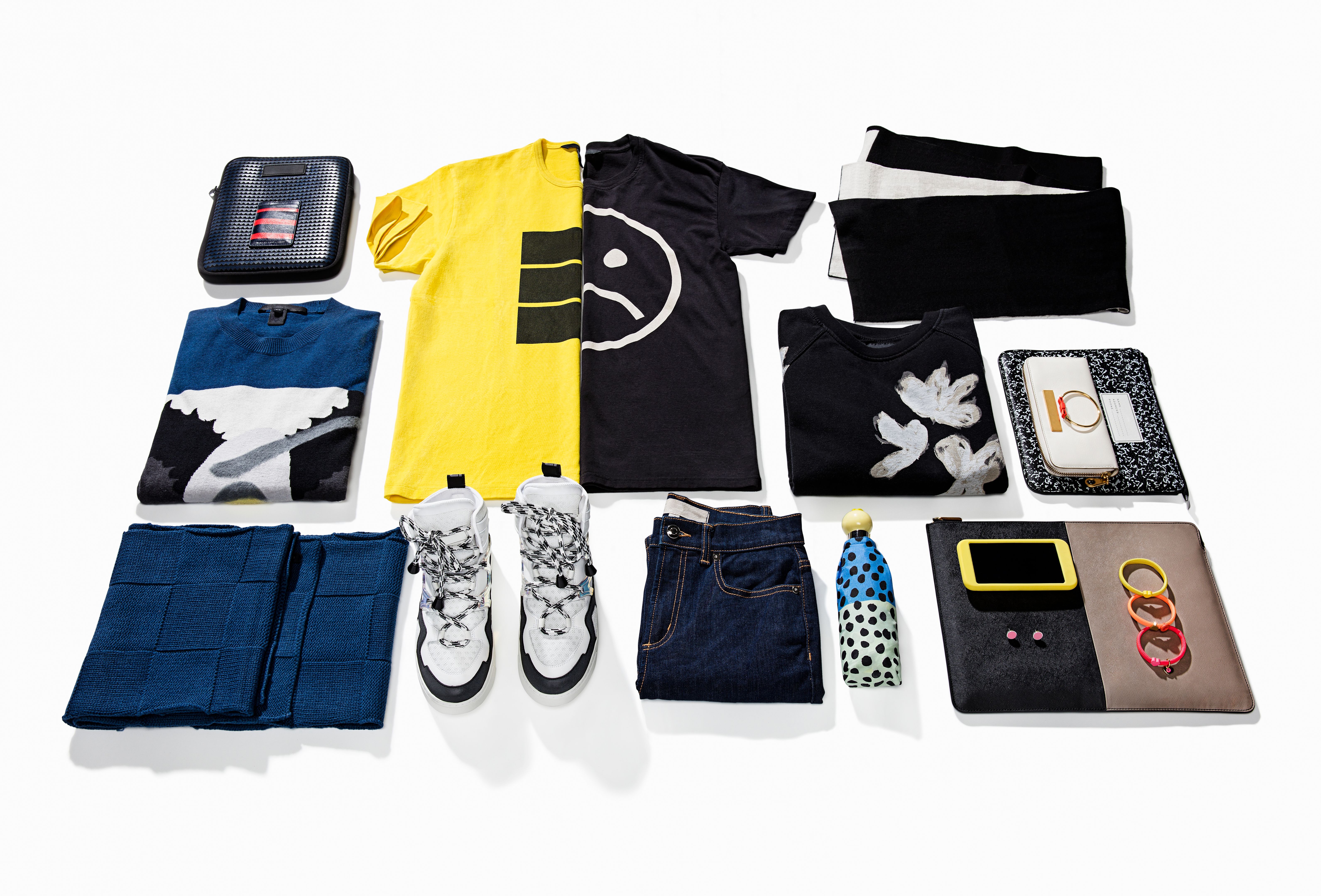 Men’s clothing  with personal accessories