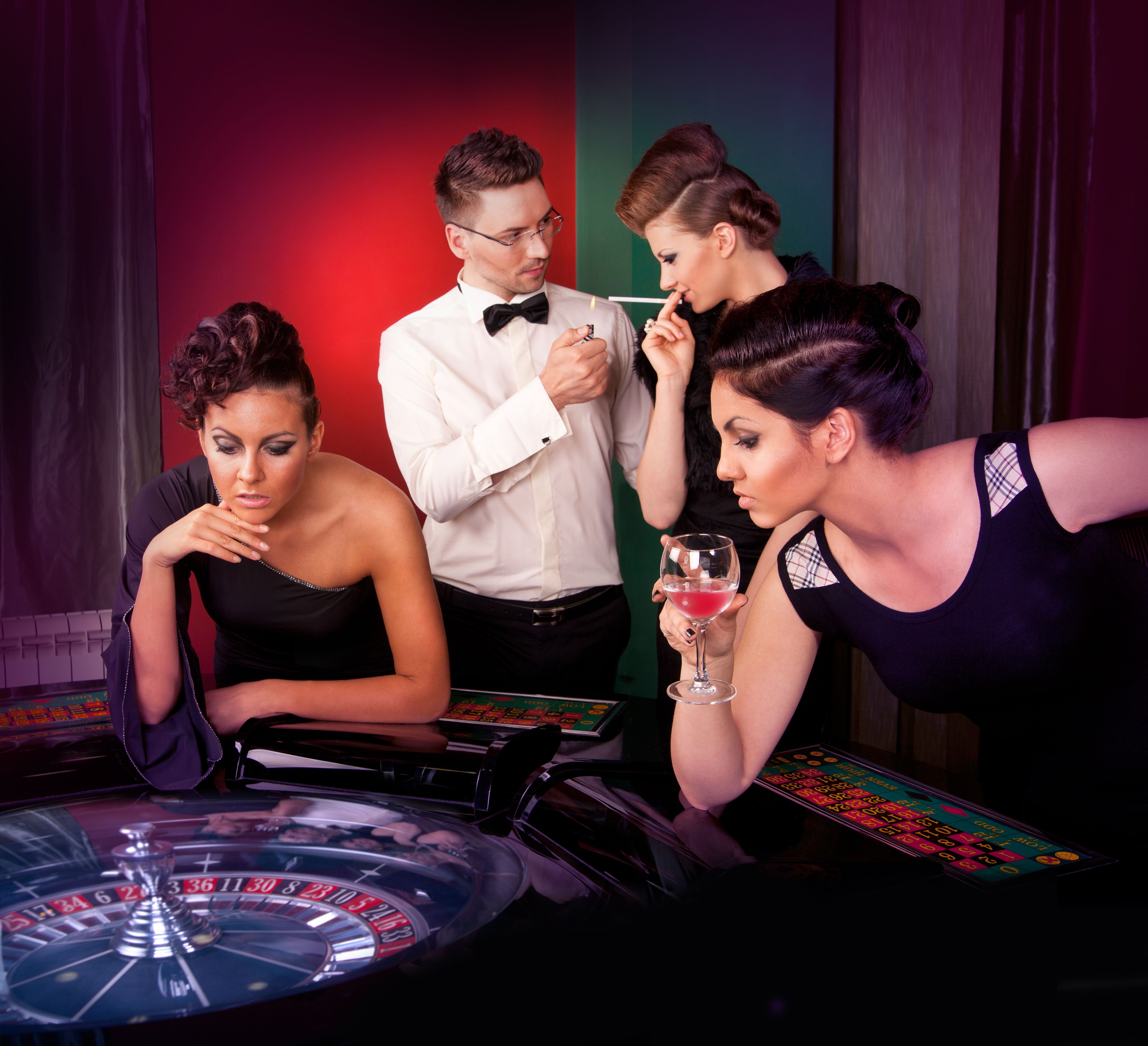 Group of people enjoying in casino Group of people enjoying in casino