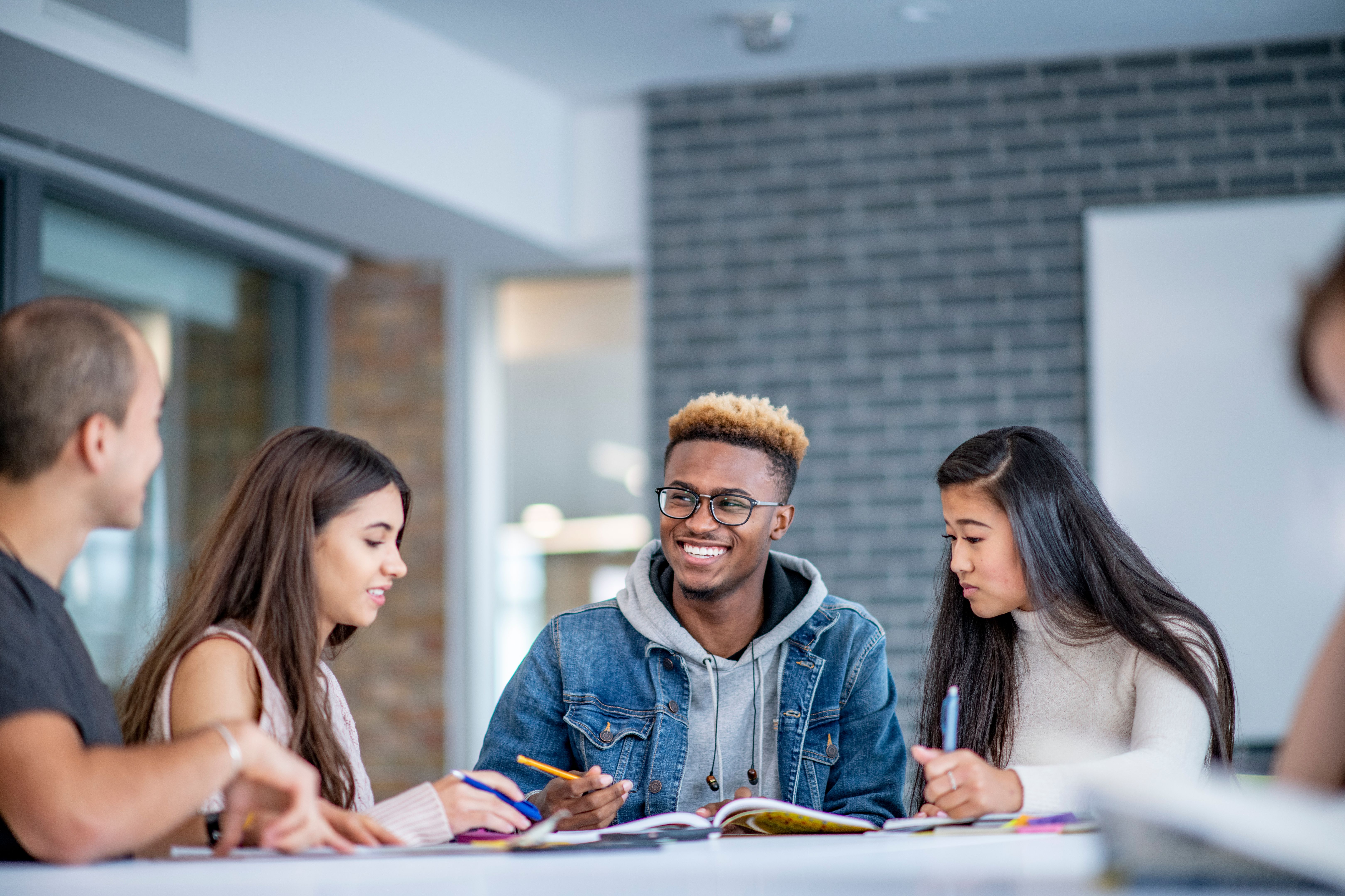 students studying finance