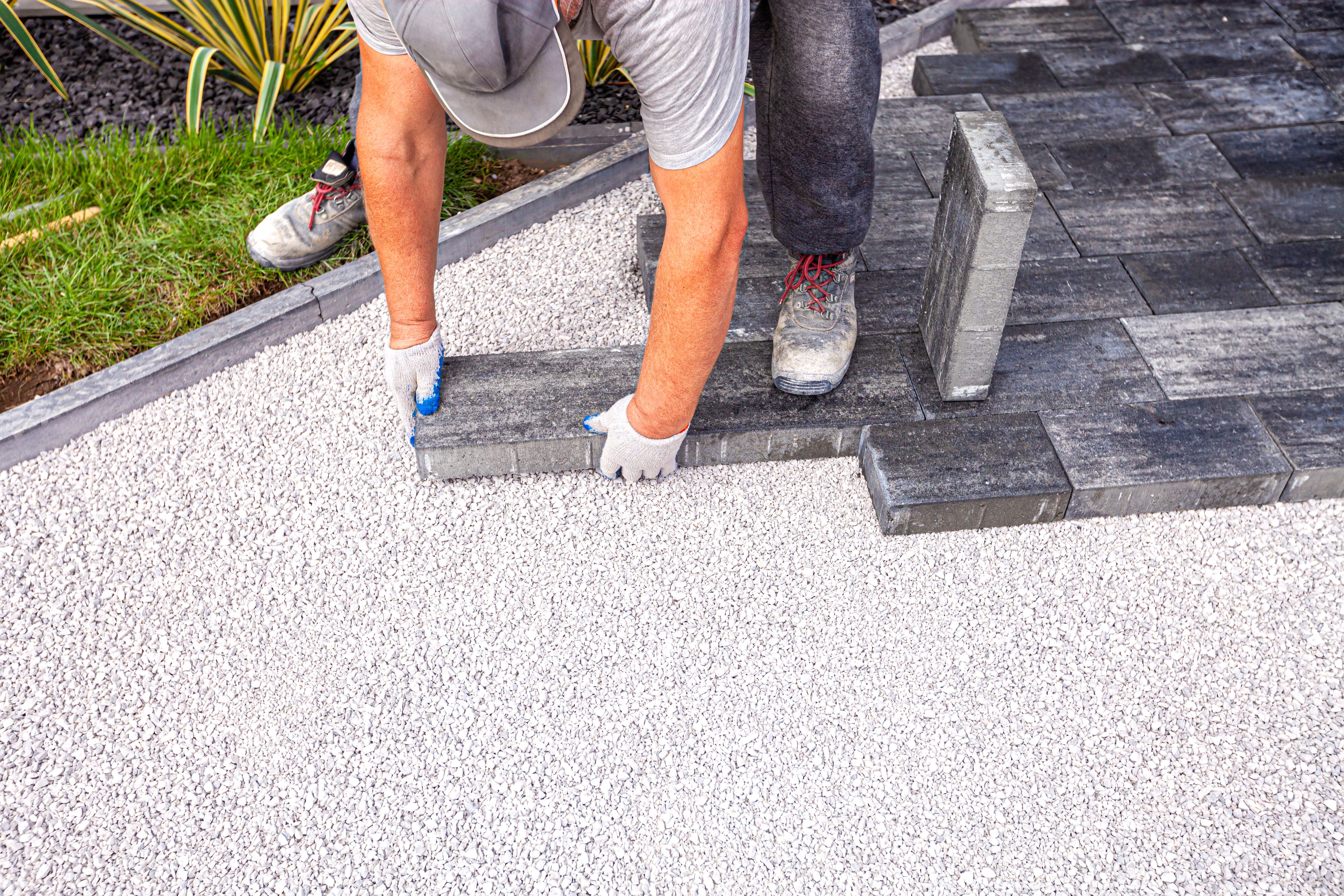 laying block paving