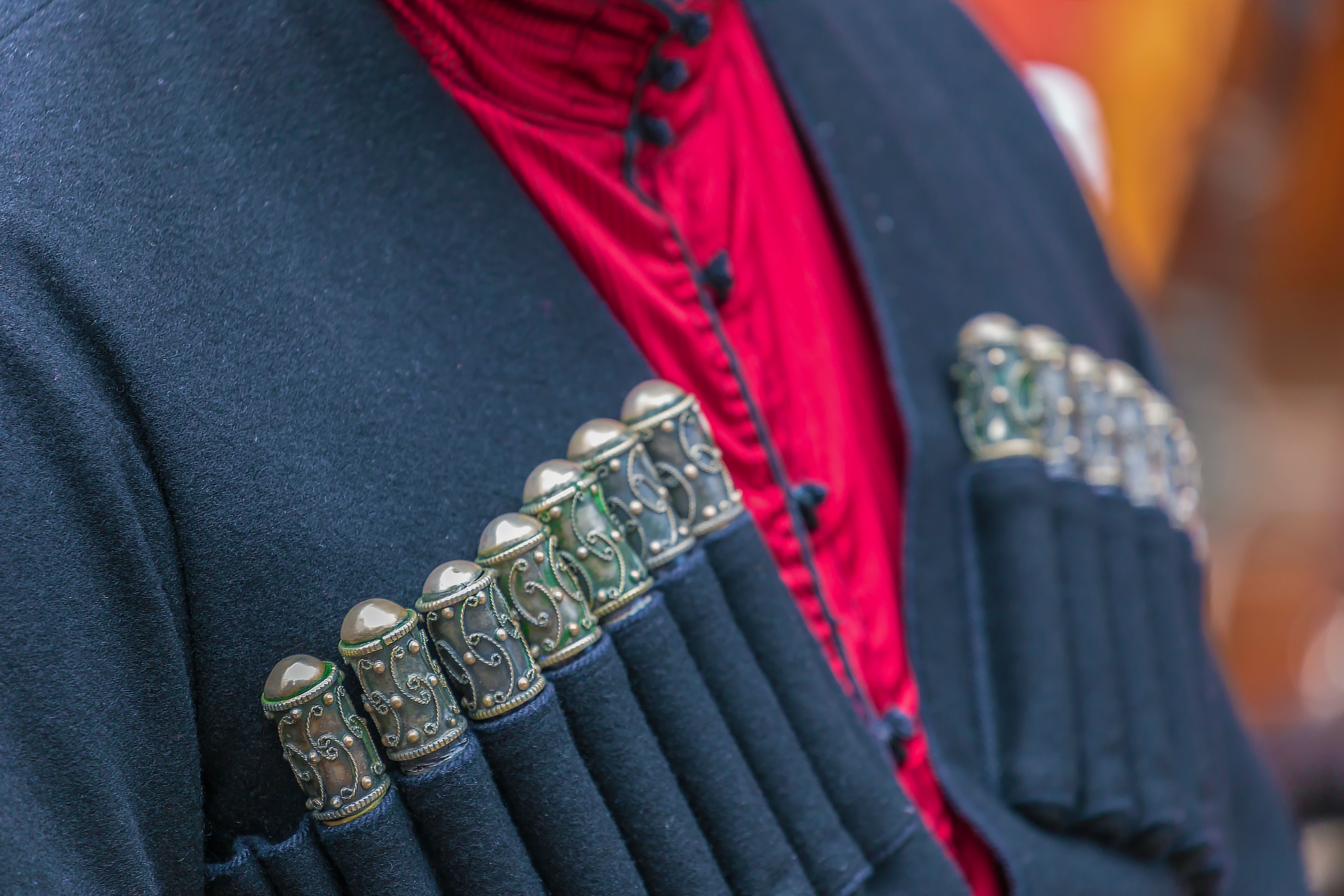 Detail of Georgian folk costume for men Detail of Georgian folk costume for men