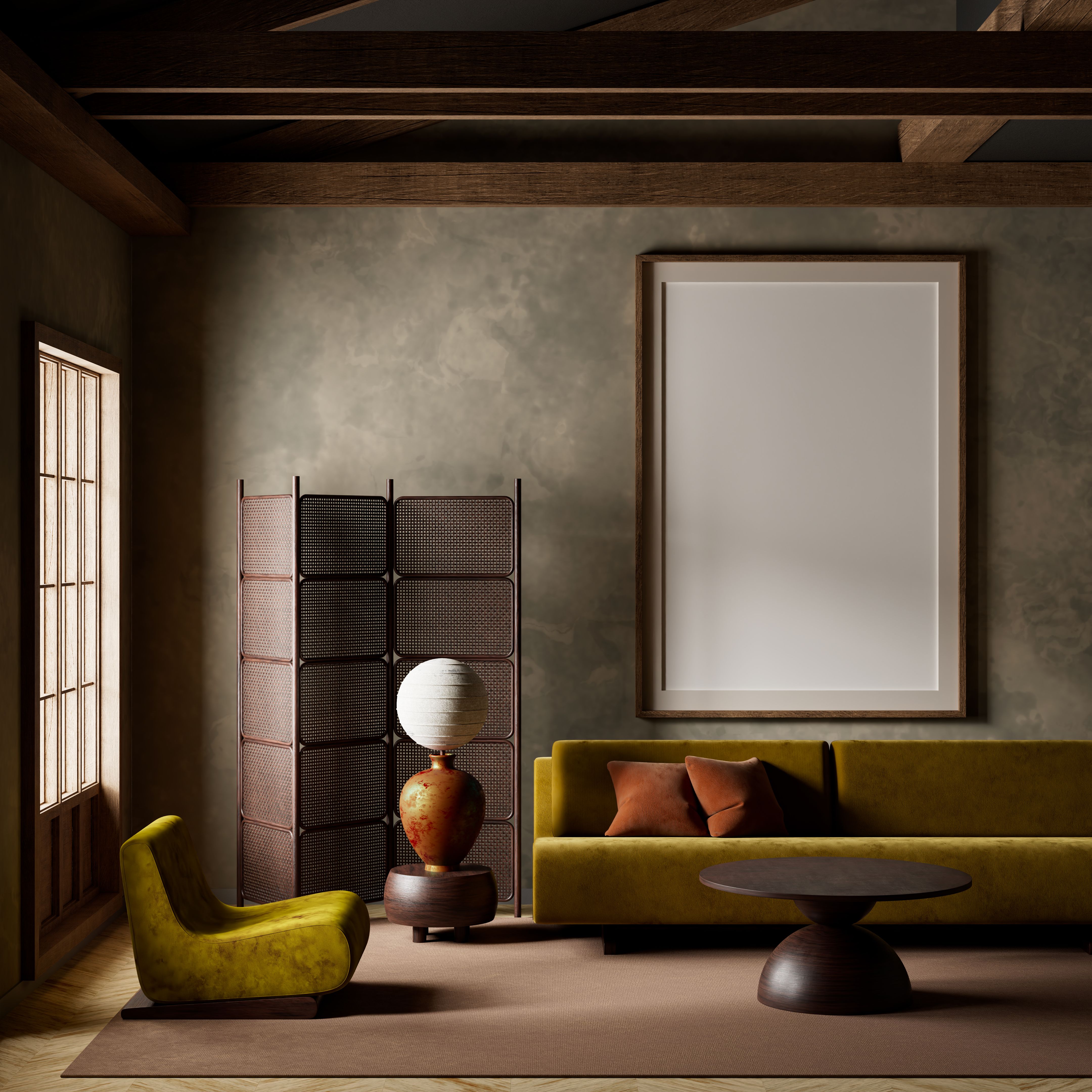 scandinavian design living room