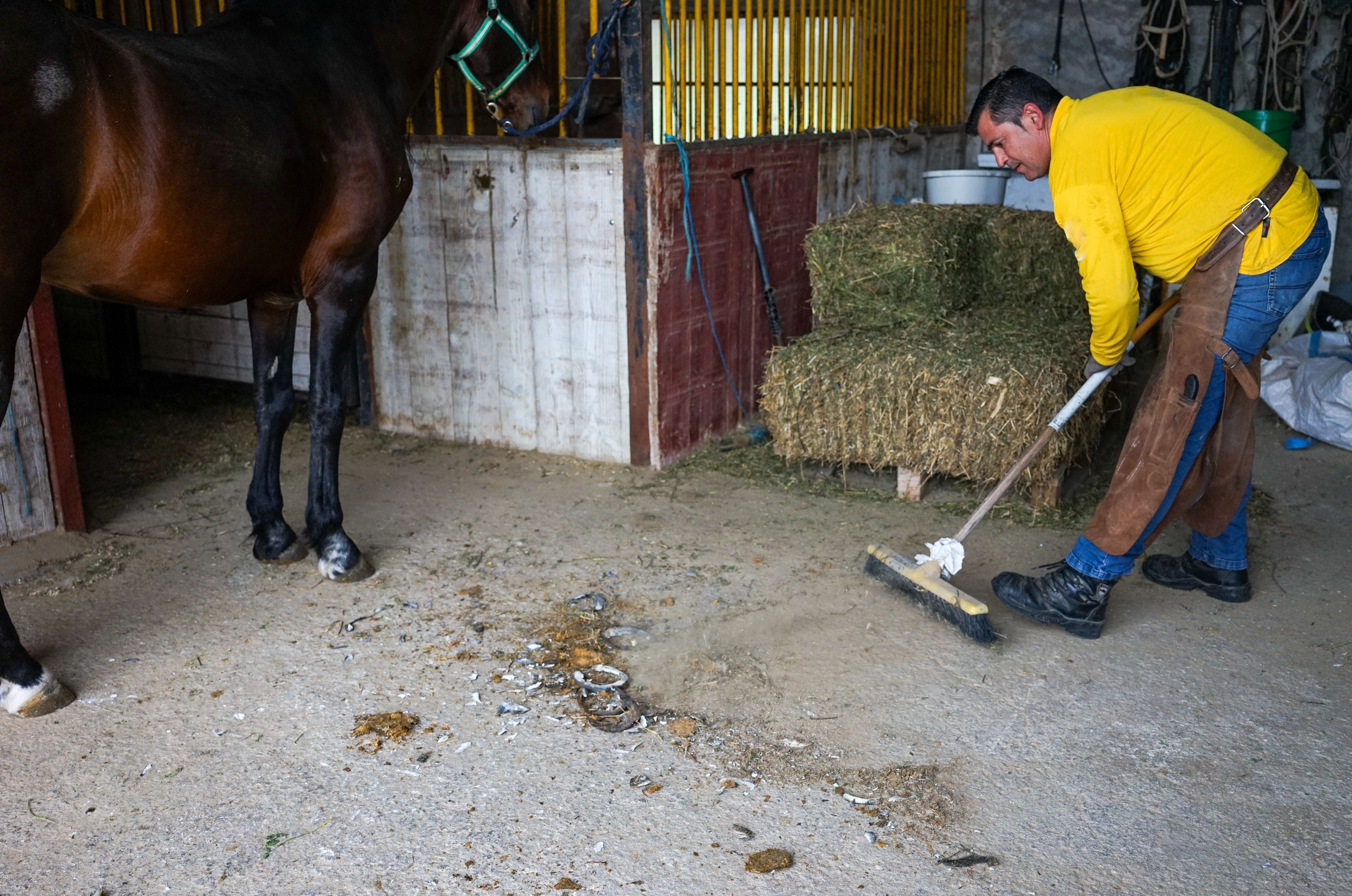 sweeping the work area sweeping the work area