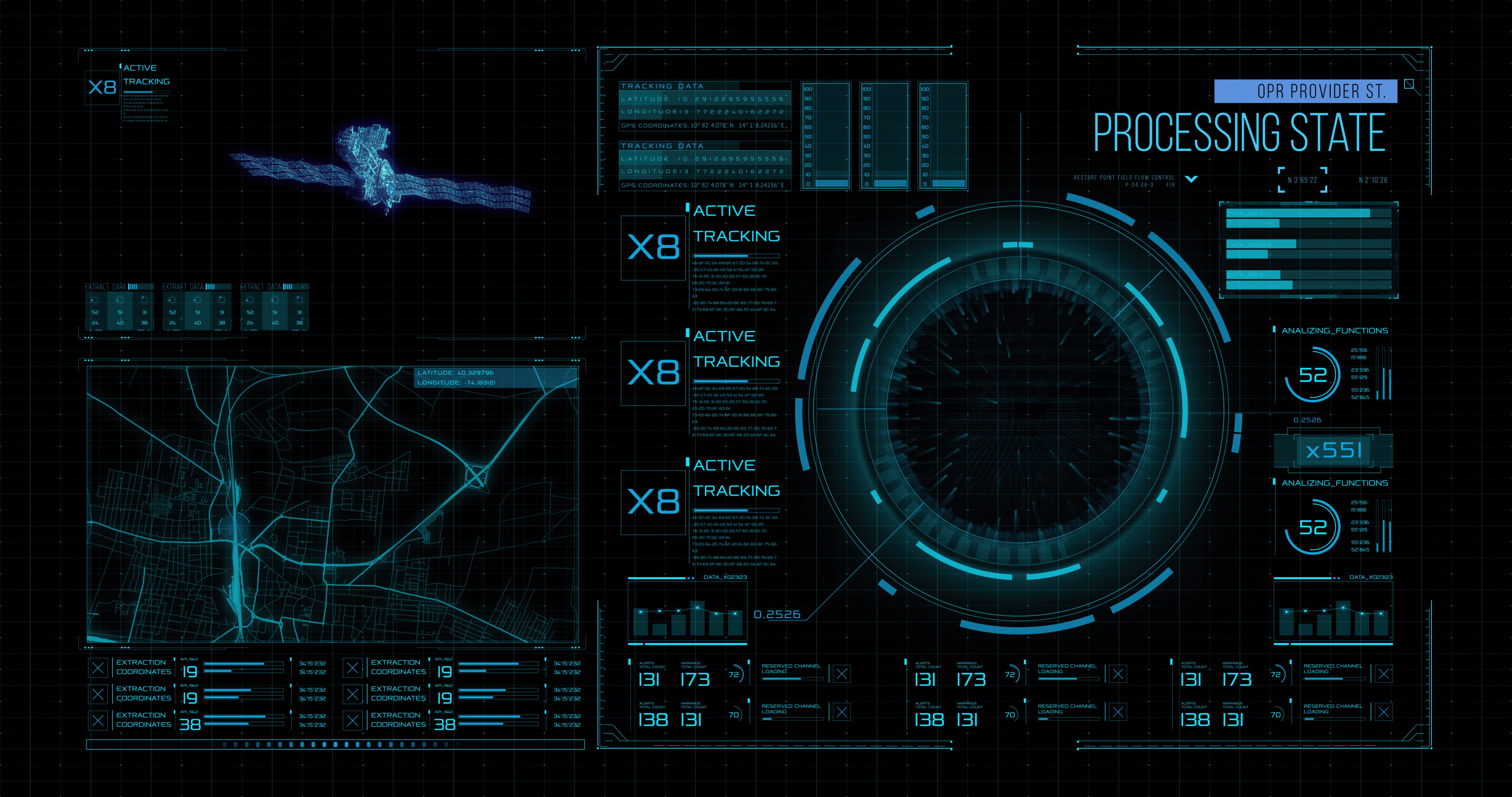 A computer futuristic software digital hud interface of the future with a control system for space probes in space using digital interfaces. Development of digital data transfer technology between spacecraft.