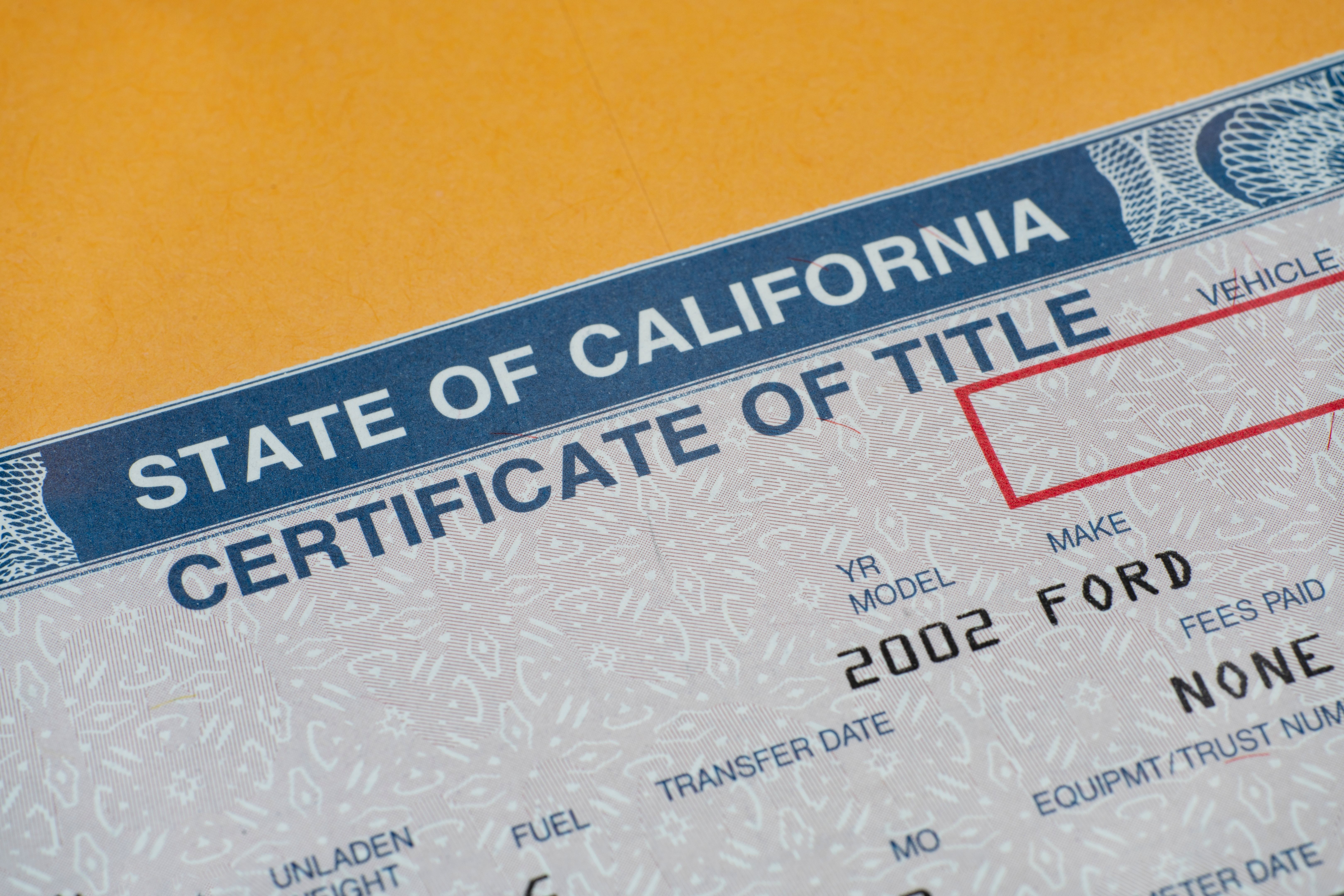 car title document