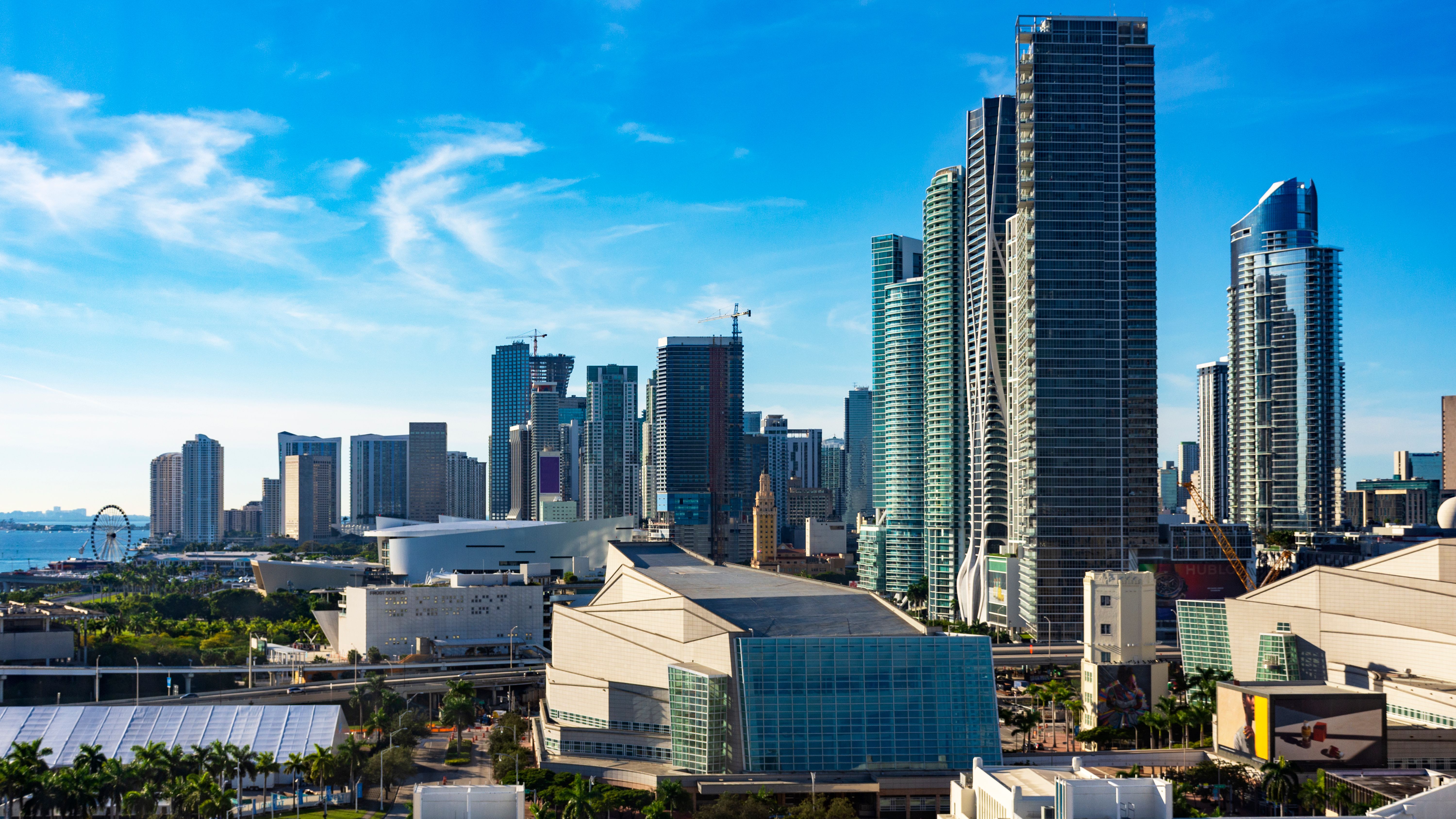 downtown Miami as seen from the port
