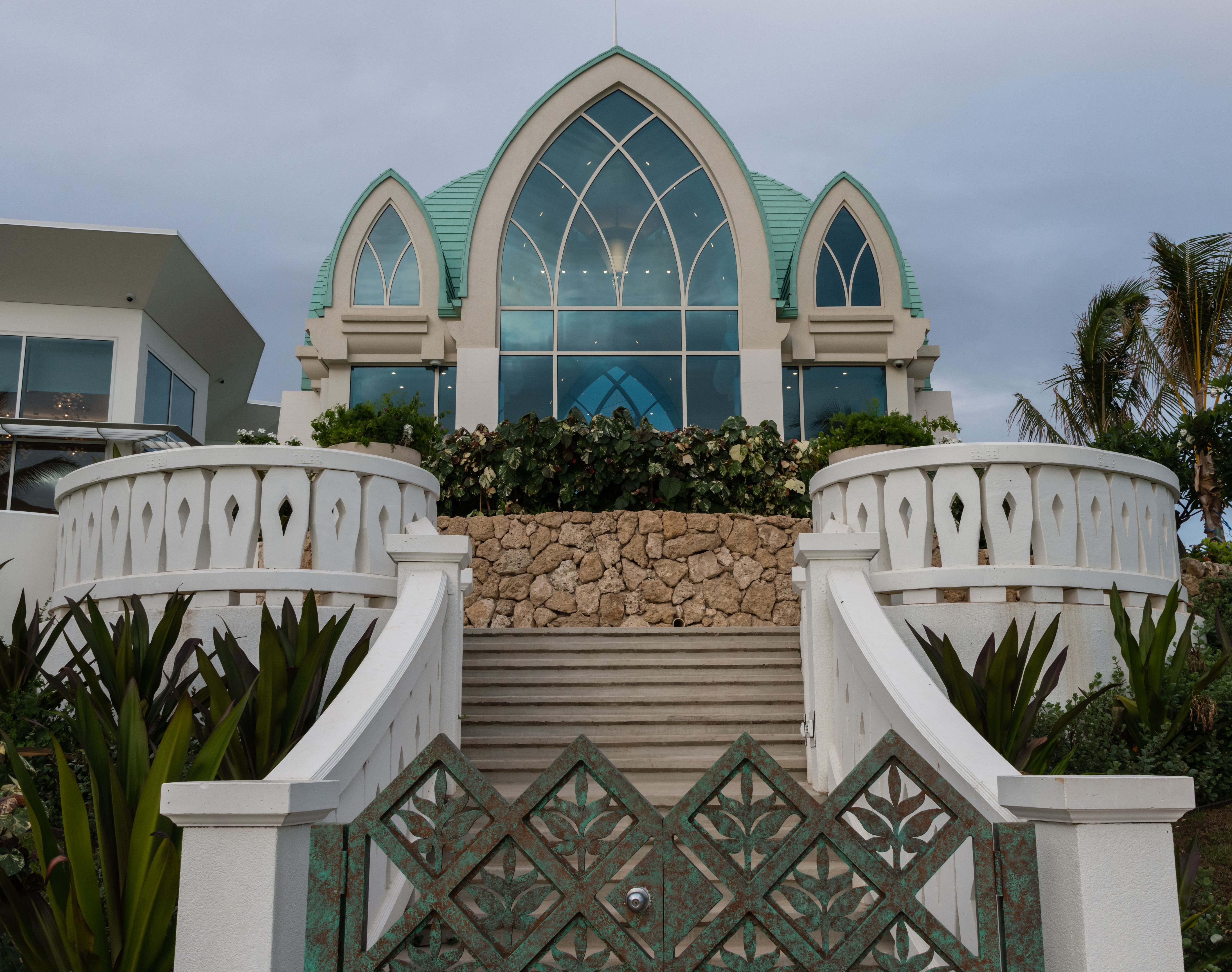 glass chapel wedding