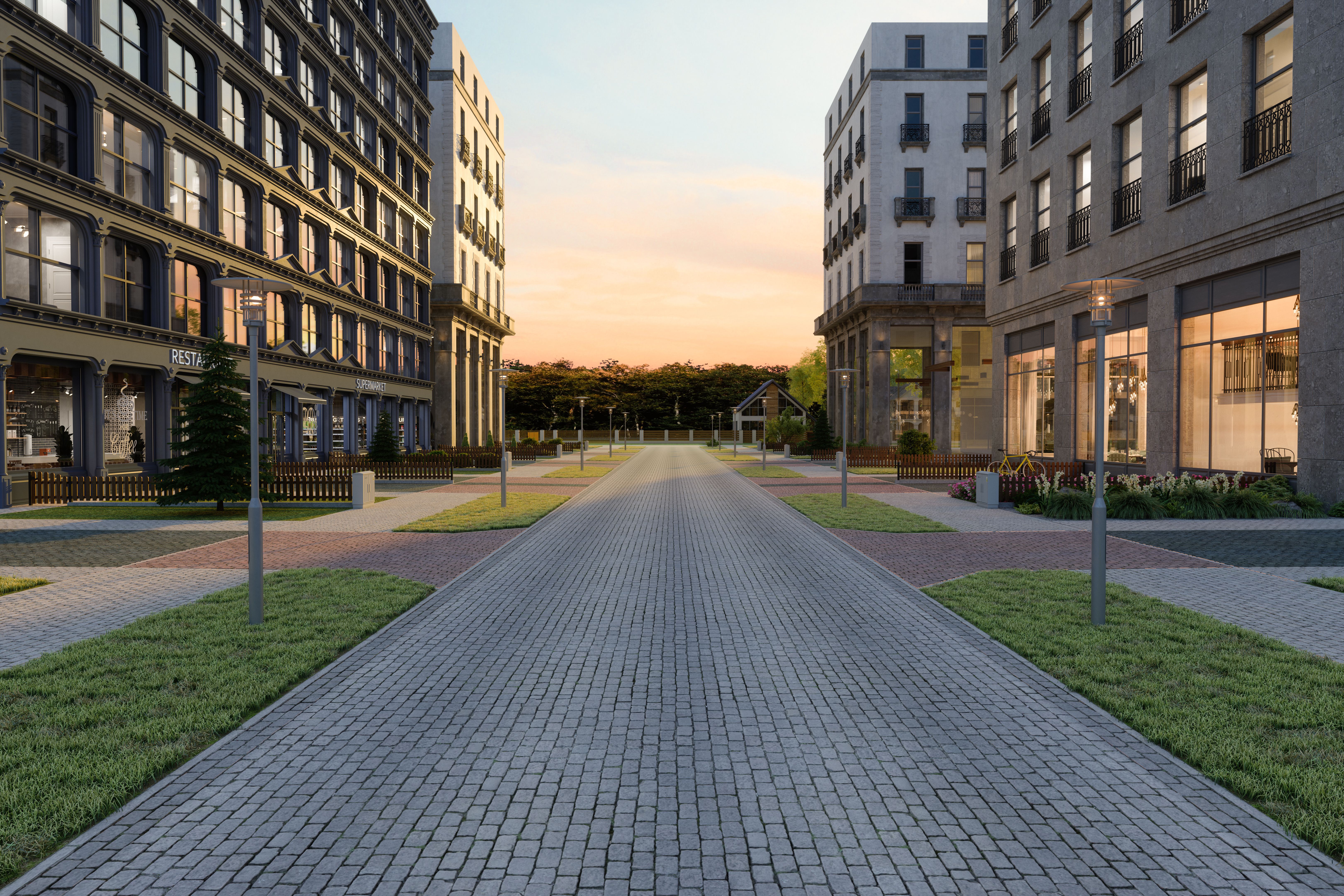 paved park path