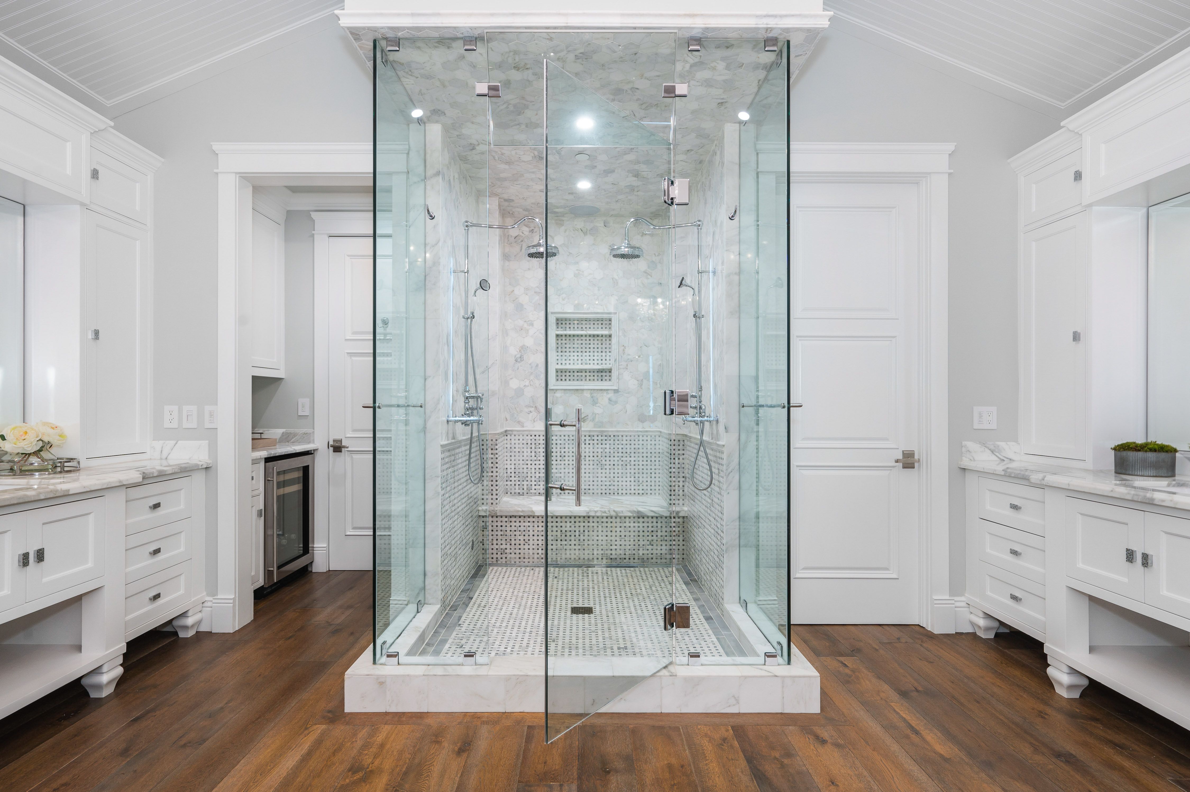 glass shower bathroom