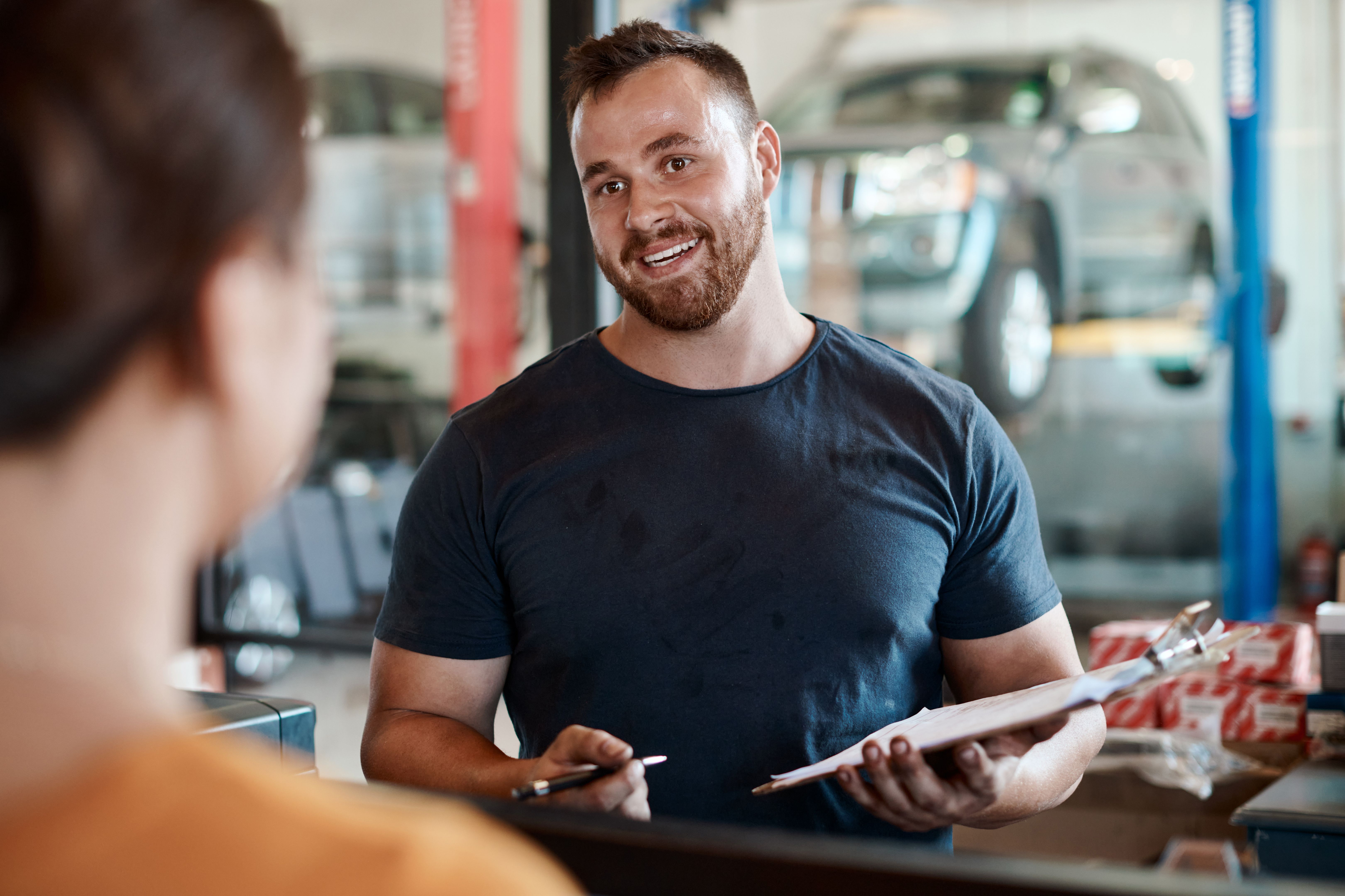 mechanic customer interaction