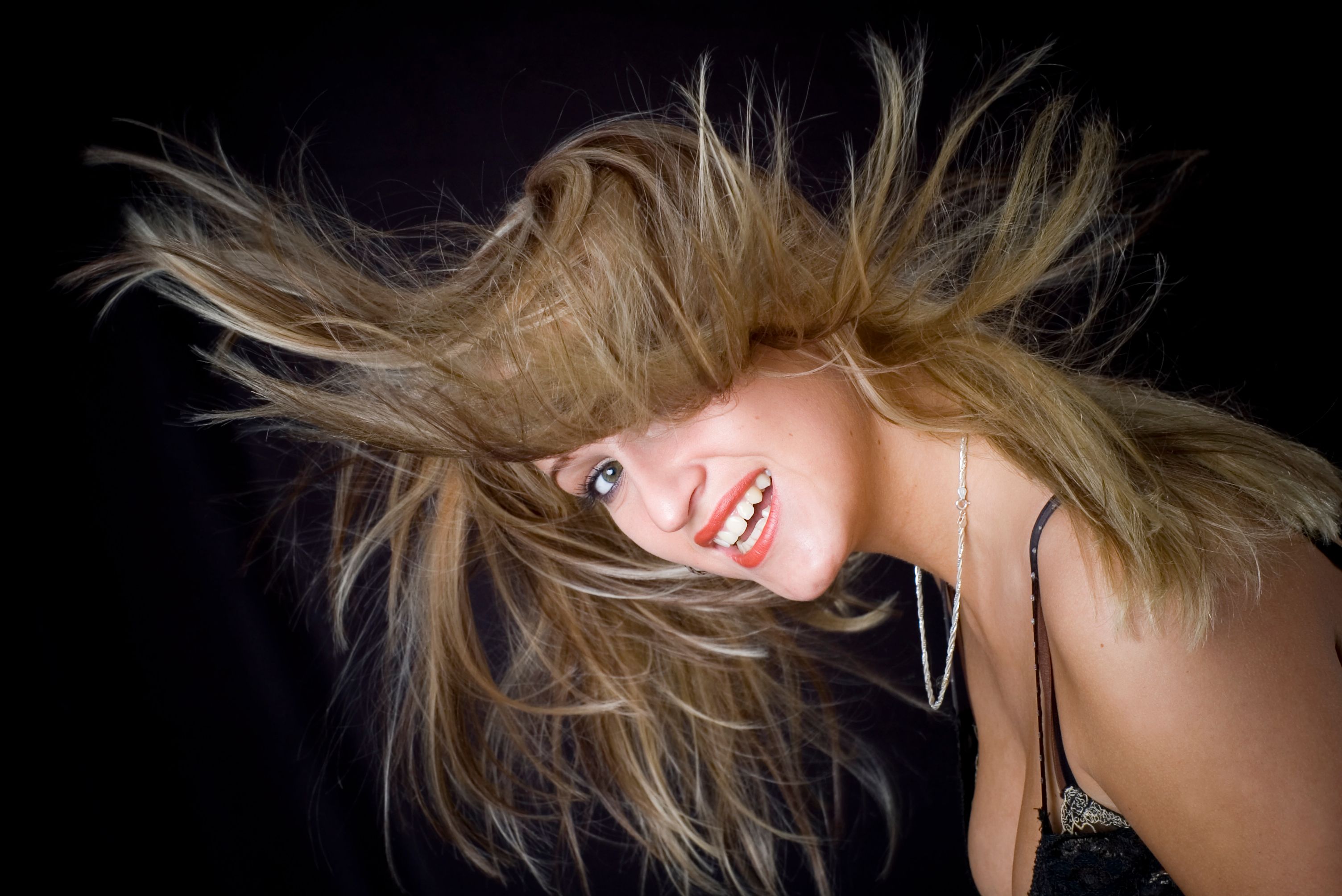 blonde with long hairs